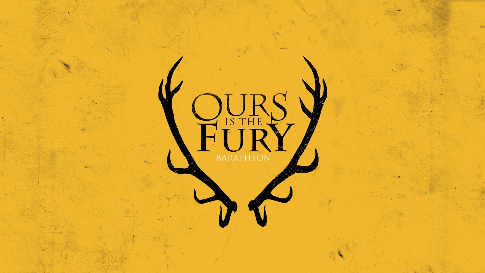 House Baratheon Game Of Thrones Sigils Yellow Background Antlers 1920x1080