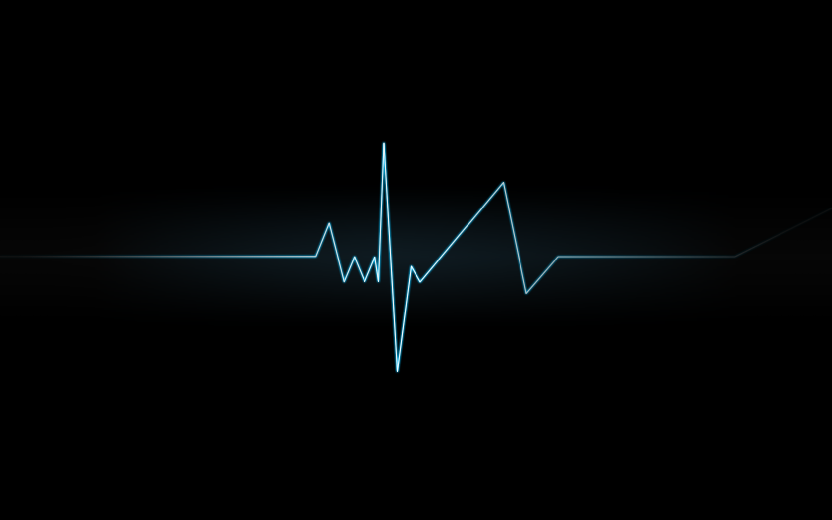 Heartbeat Heart Ekg Minimalism Black Background 1680x1050
