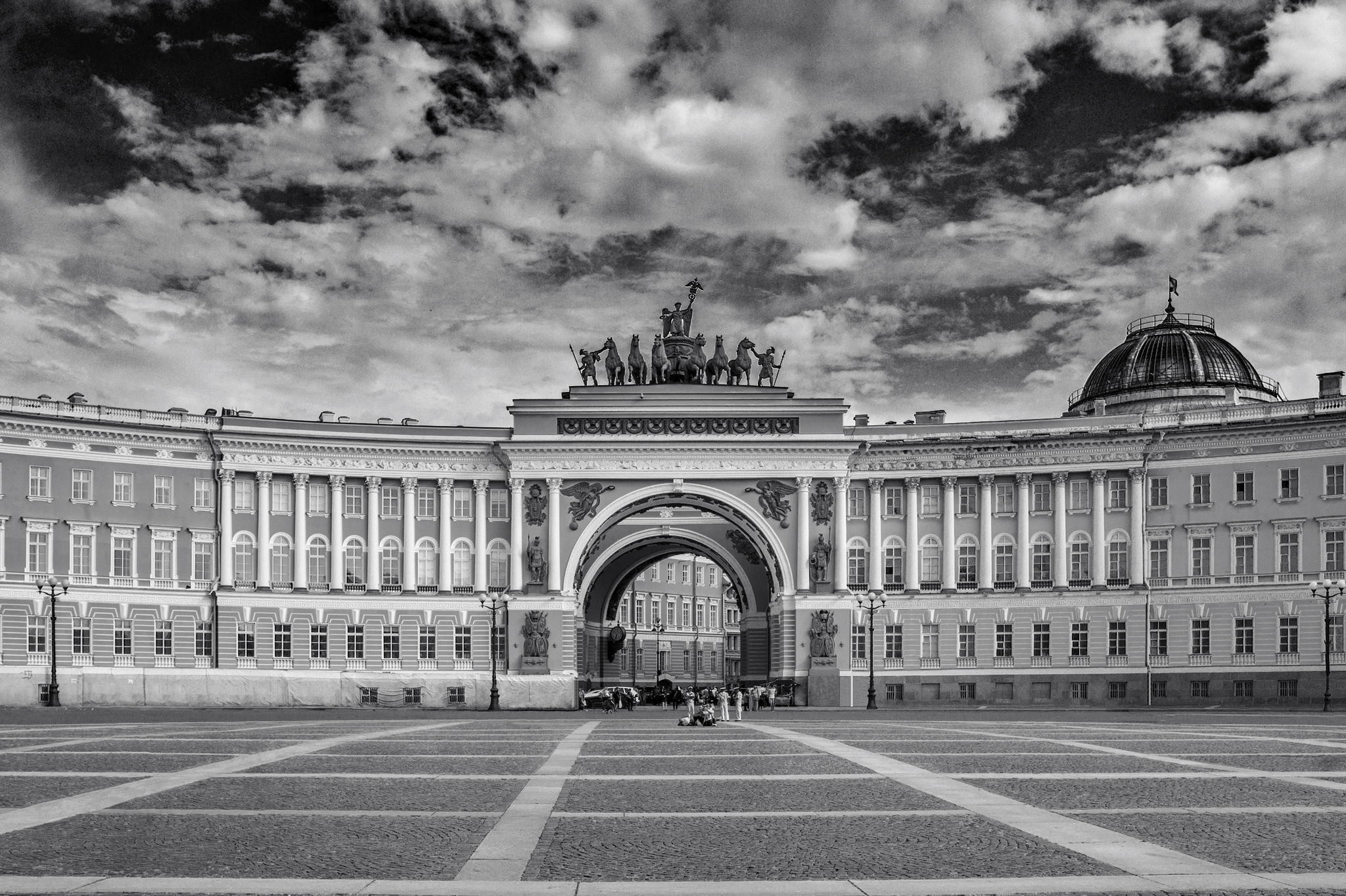 Monochrome Monument Russia St Petersburg Leningrad 2048x1365