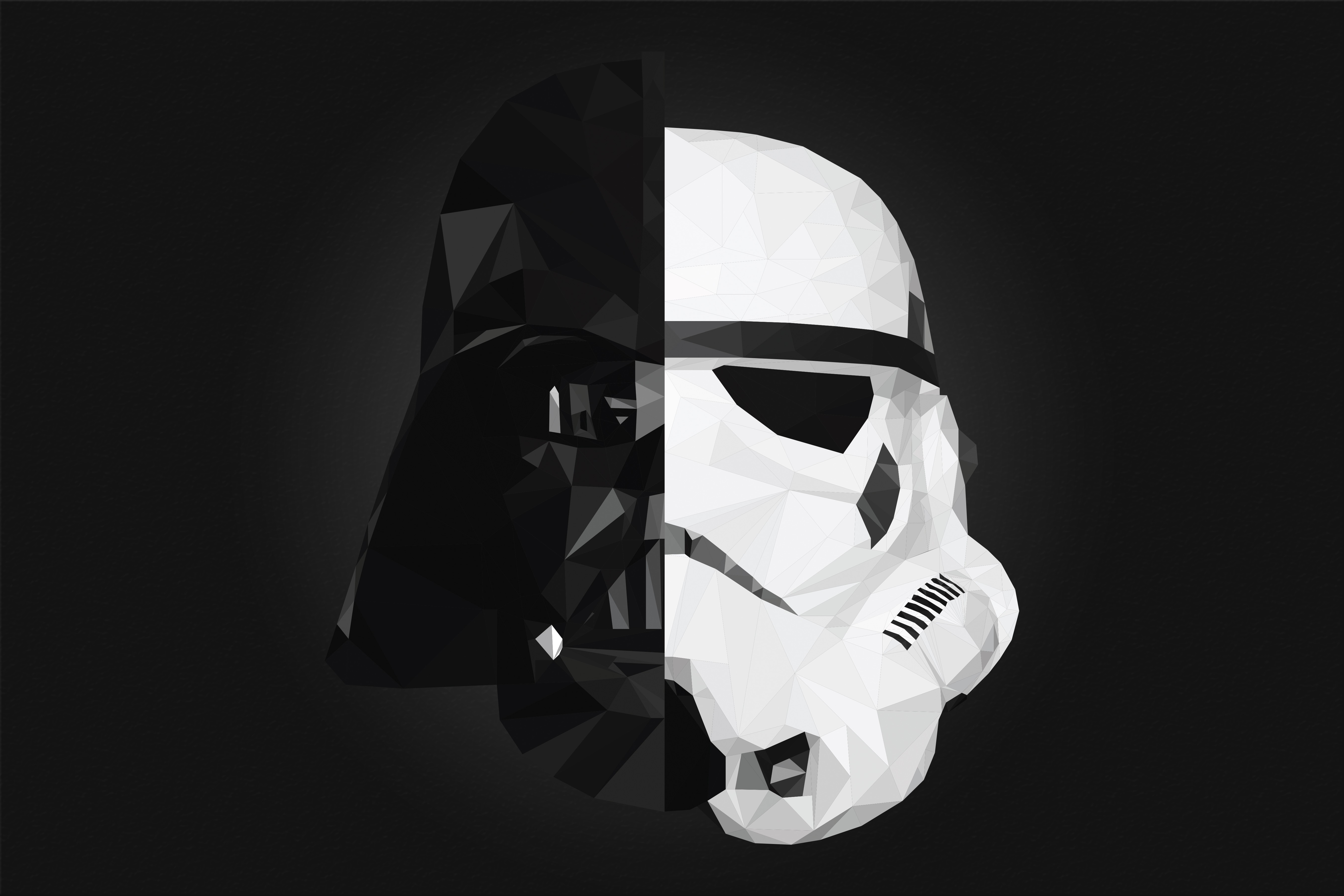Star Wars Darth Vader Low Poly Splitting 5400x3600