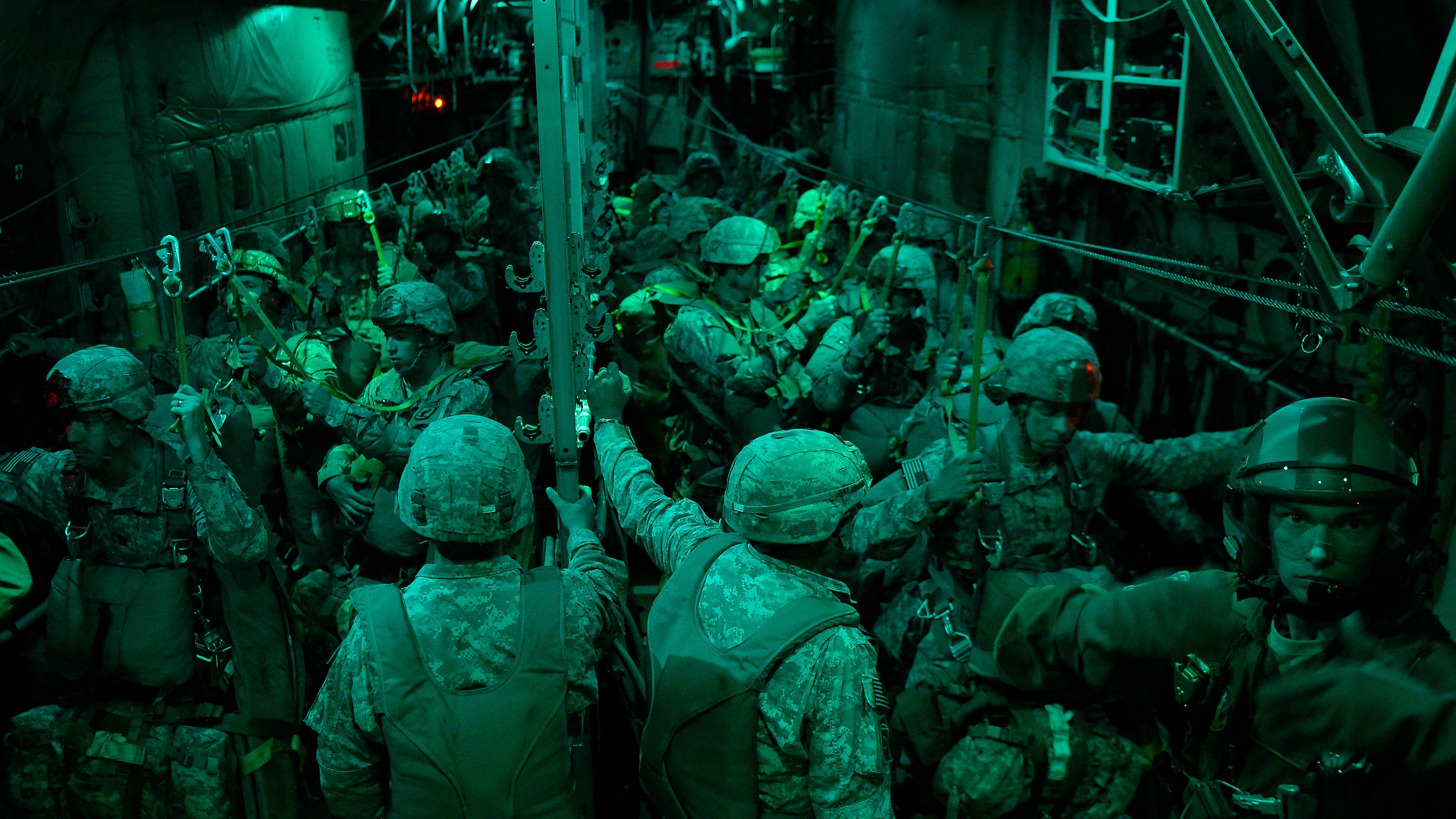Military Soldier United States Army Paratroopers 2560x1440
