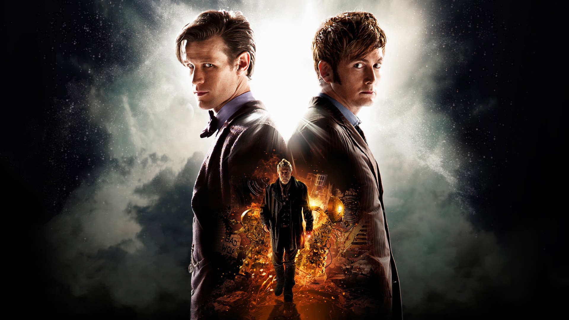 Doctor Who The Doctor Daleks TARDiS David Tennant Matt Smith John Hurt Eleventh Doctor Tenth Doctor 1920x1080