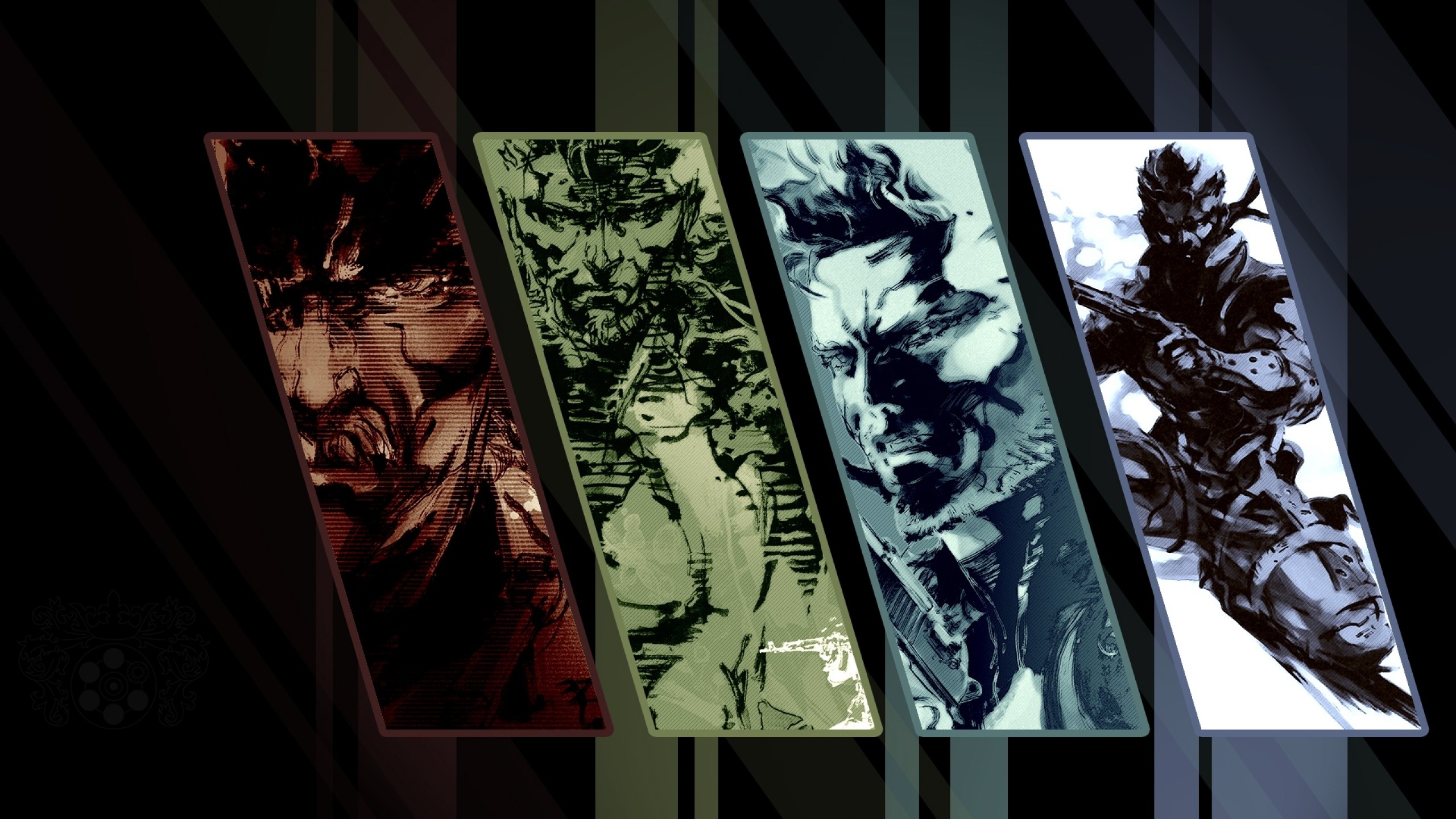 Metal Gear Solid Collage Video Games Metal Gear Metal Gear Solid 4 Metal Gear Solid 2 2560x1440