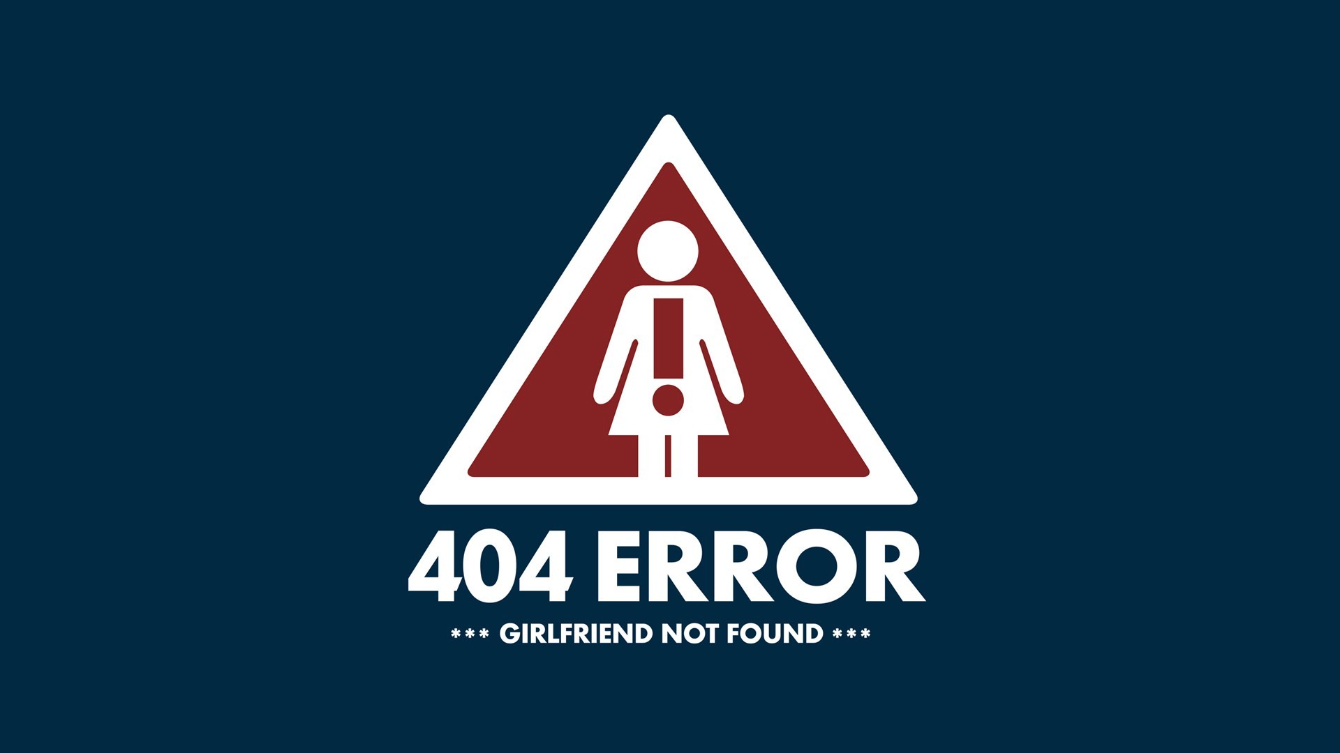 404 Not Found Sign Artwork Blue Background Minimalism Triangle Typography 1920x1080