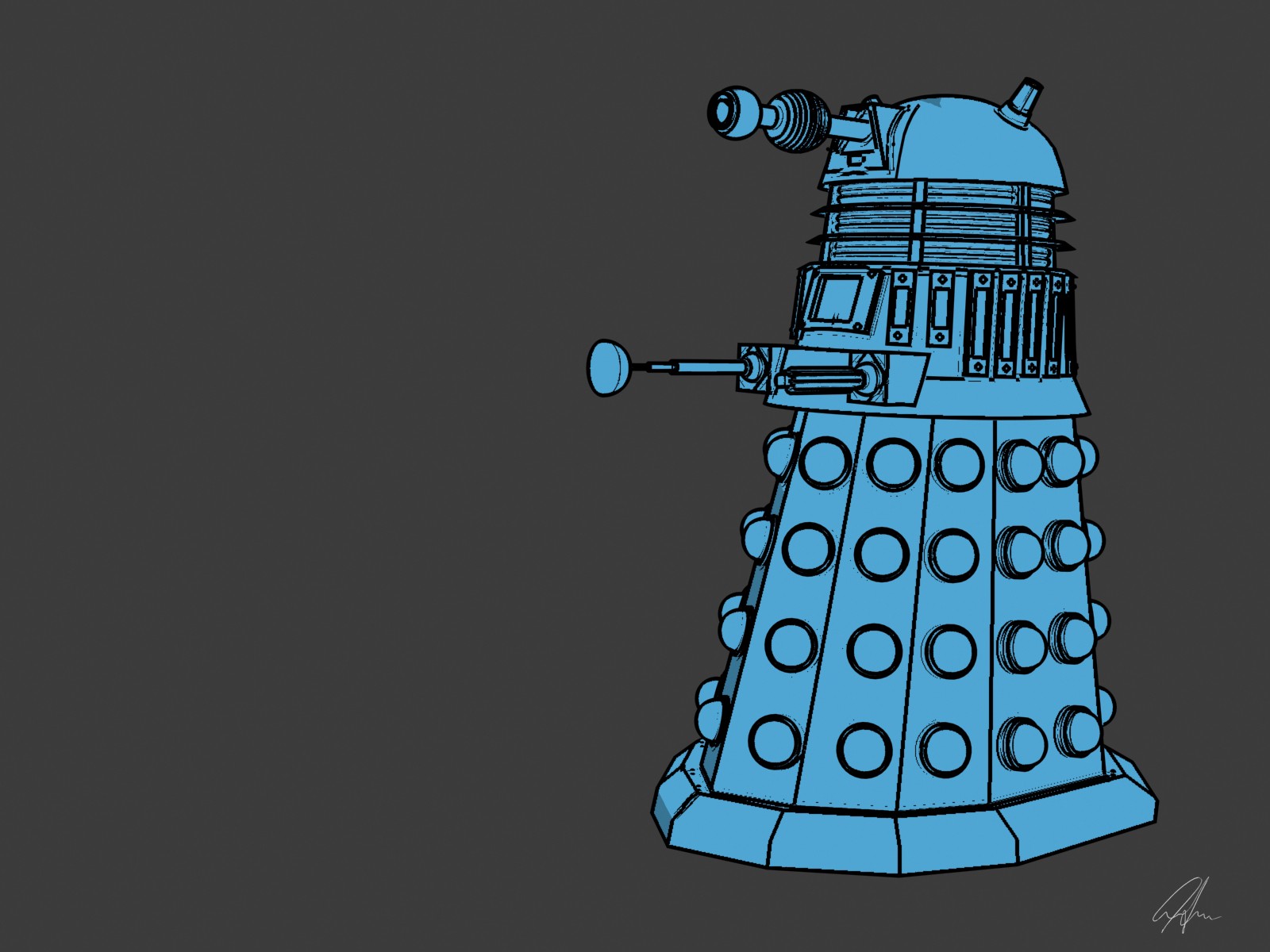 Doctor Who Daleks Minimalism Simple Background 1600x1200