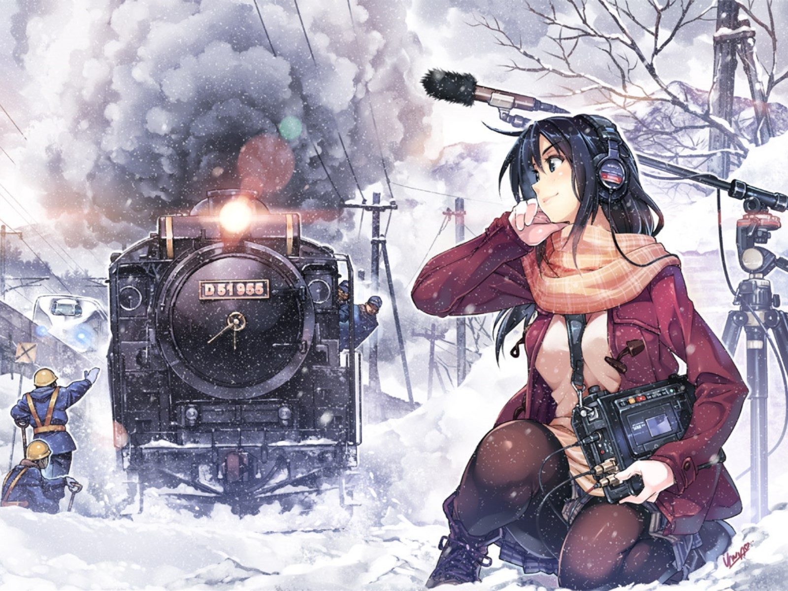 Rail Wars Anime Girls Train Anime 1600x1200