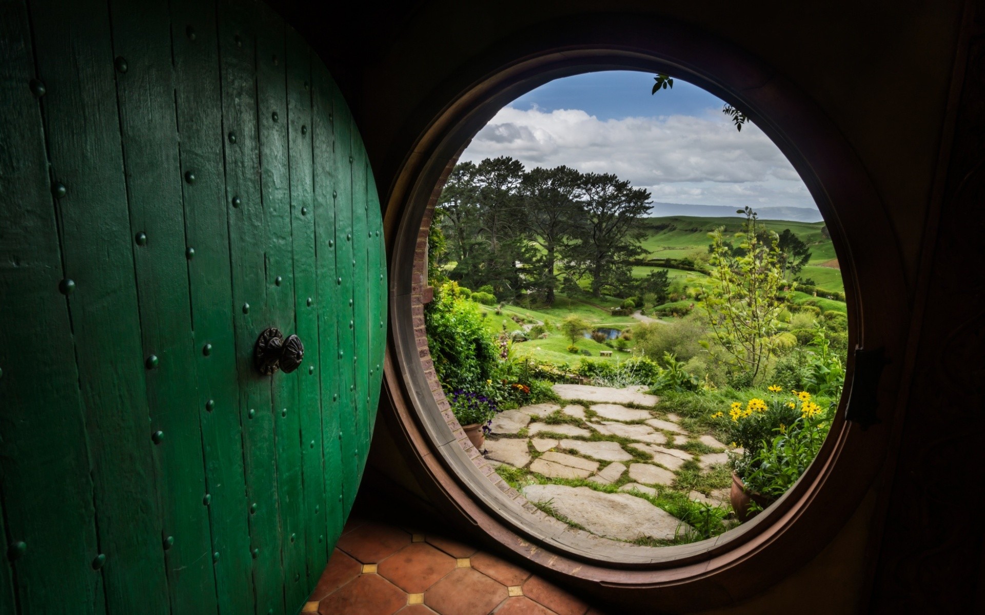 Nature Bag End Door The Shire The Lord Of The Rings The Hobbit 1920x1200