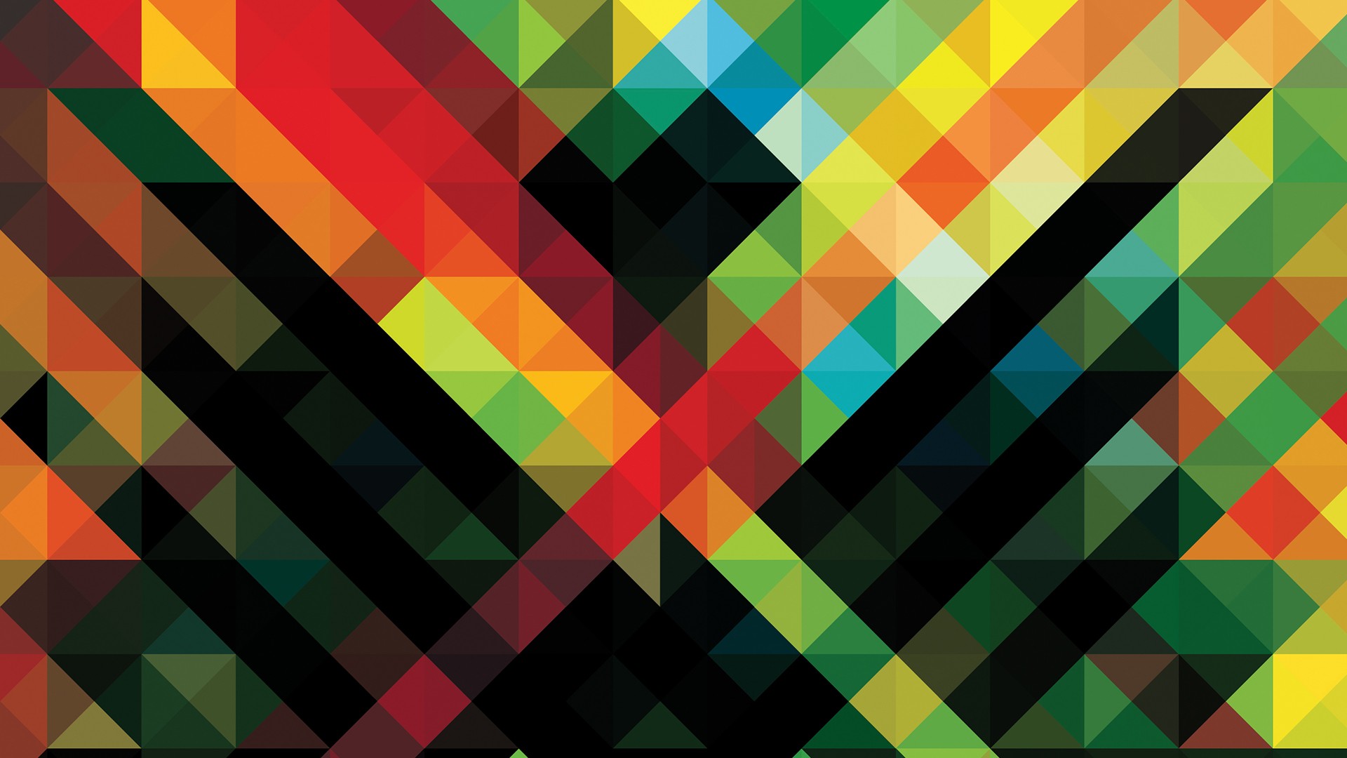 Andy Gilmore Abstract Geometry Colorful Pattern Low Poly 1920x1080