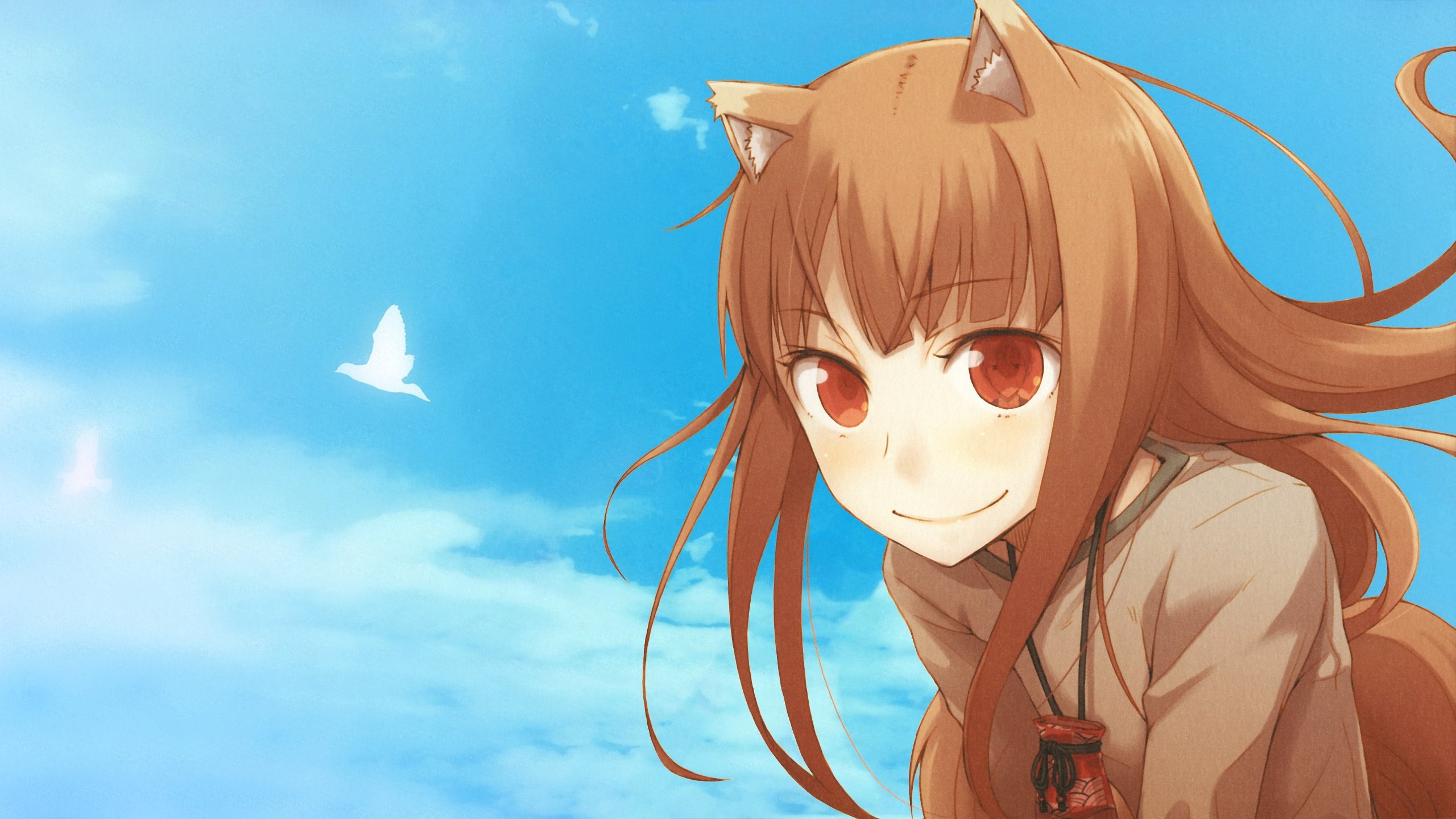 Spice And Wolf Holo Okamimimi Anime Girls 2560x1440