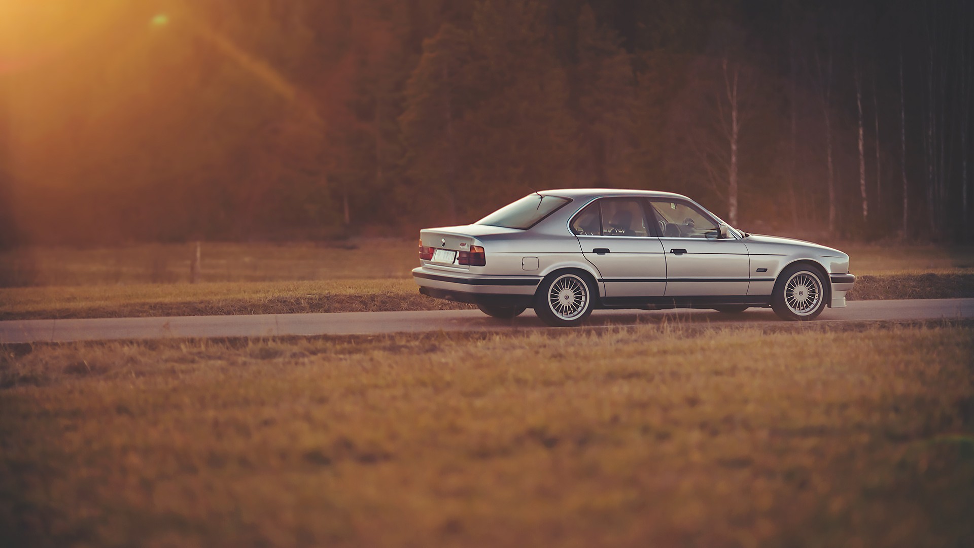 Car BMW Silver Cars Vehicle BMW 5 Series BMW E34 1920x1080