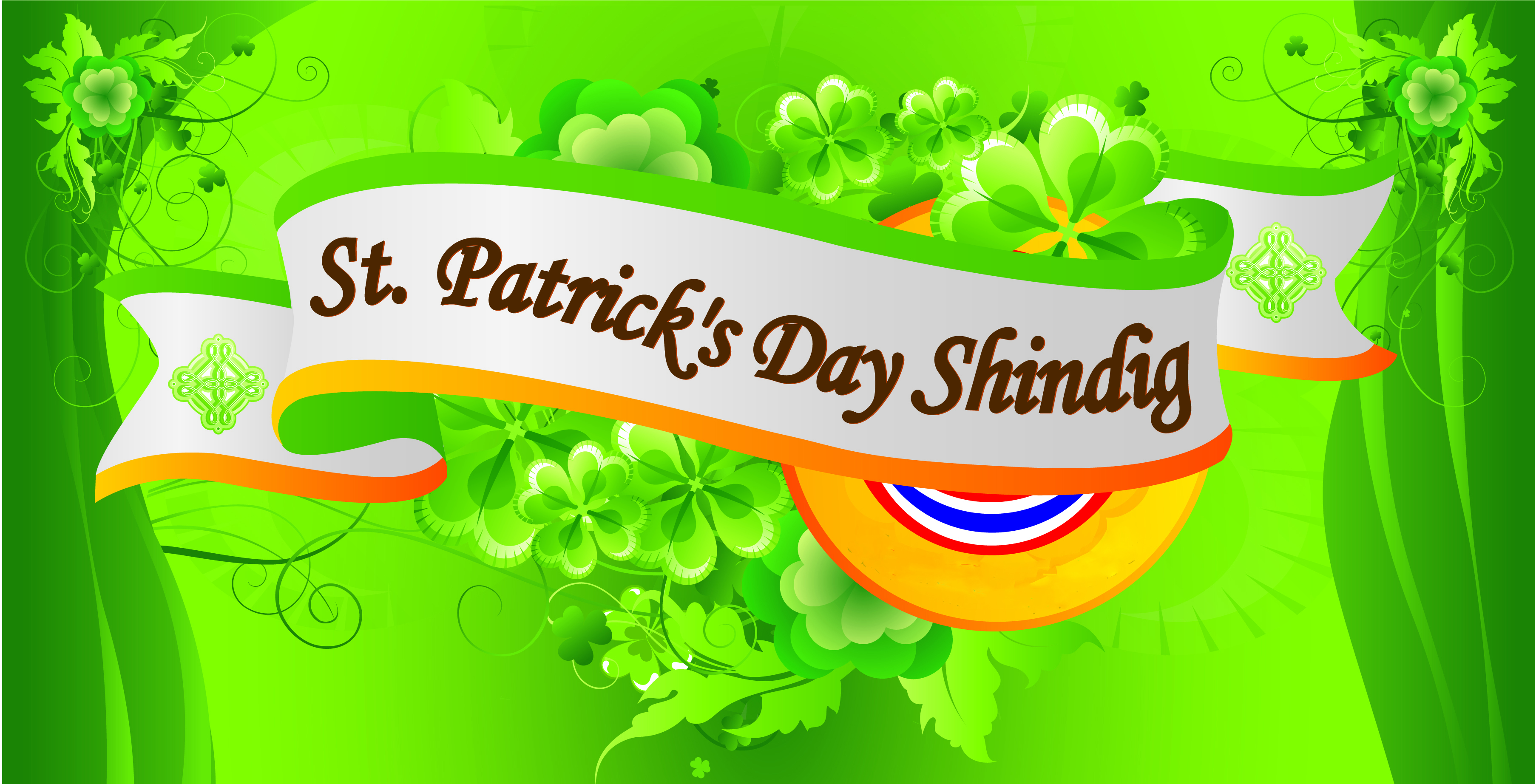 St Patricks Day Clover Green 3613x1845