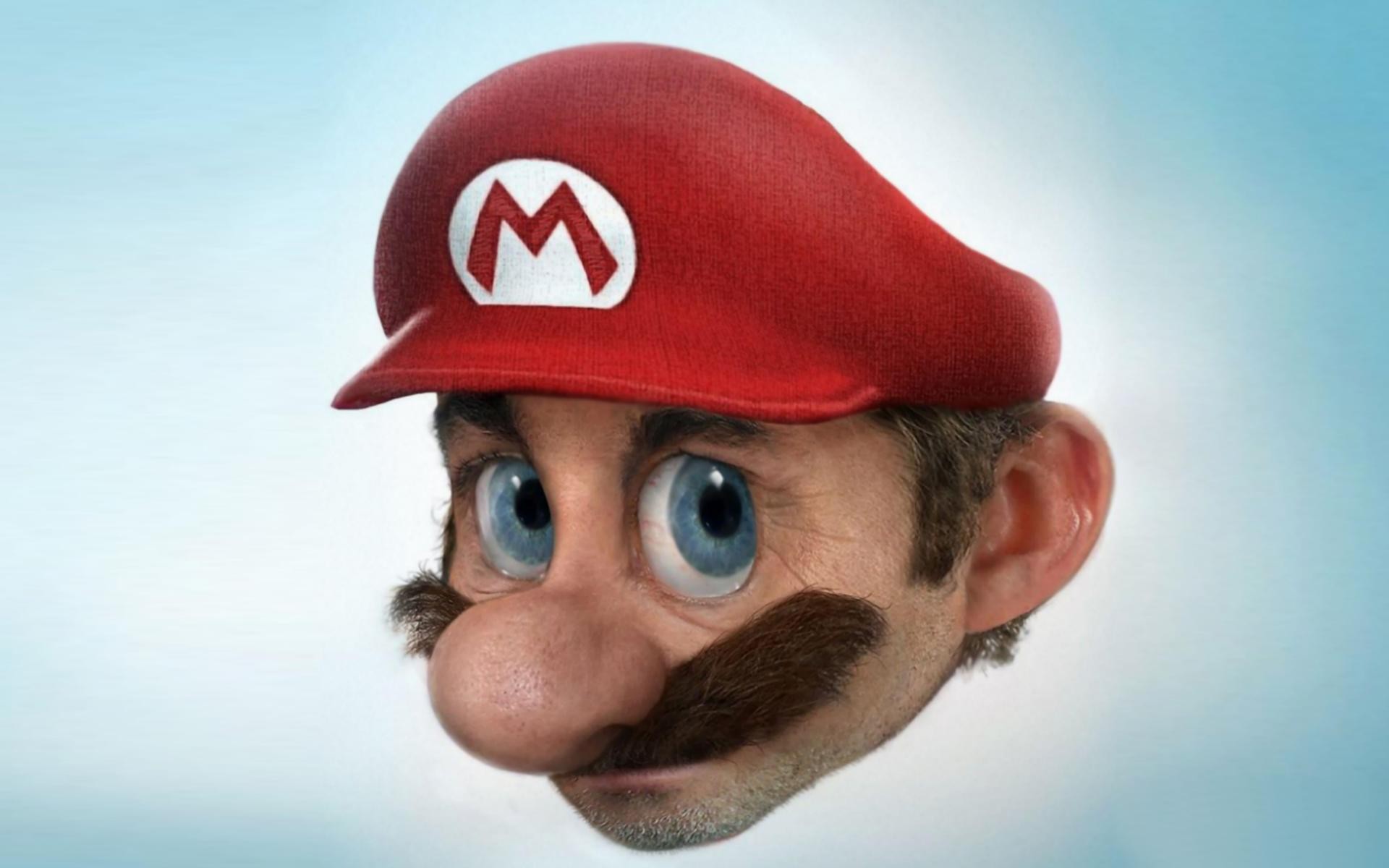 Video Game Art Simple Background Realistic Mario Character 1920x1200
