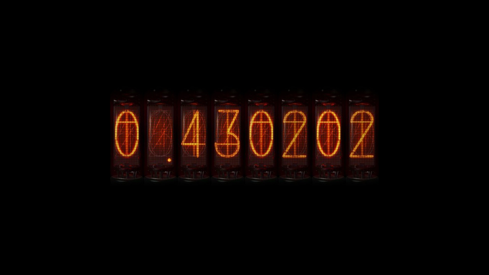 Steins Gate Anime Time Travel Divergence Meter Nixie Tubes Numbers 1920x1080