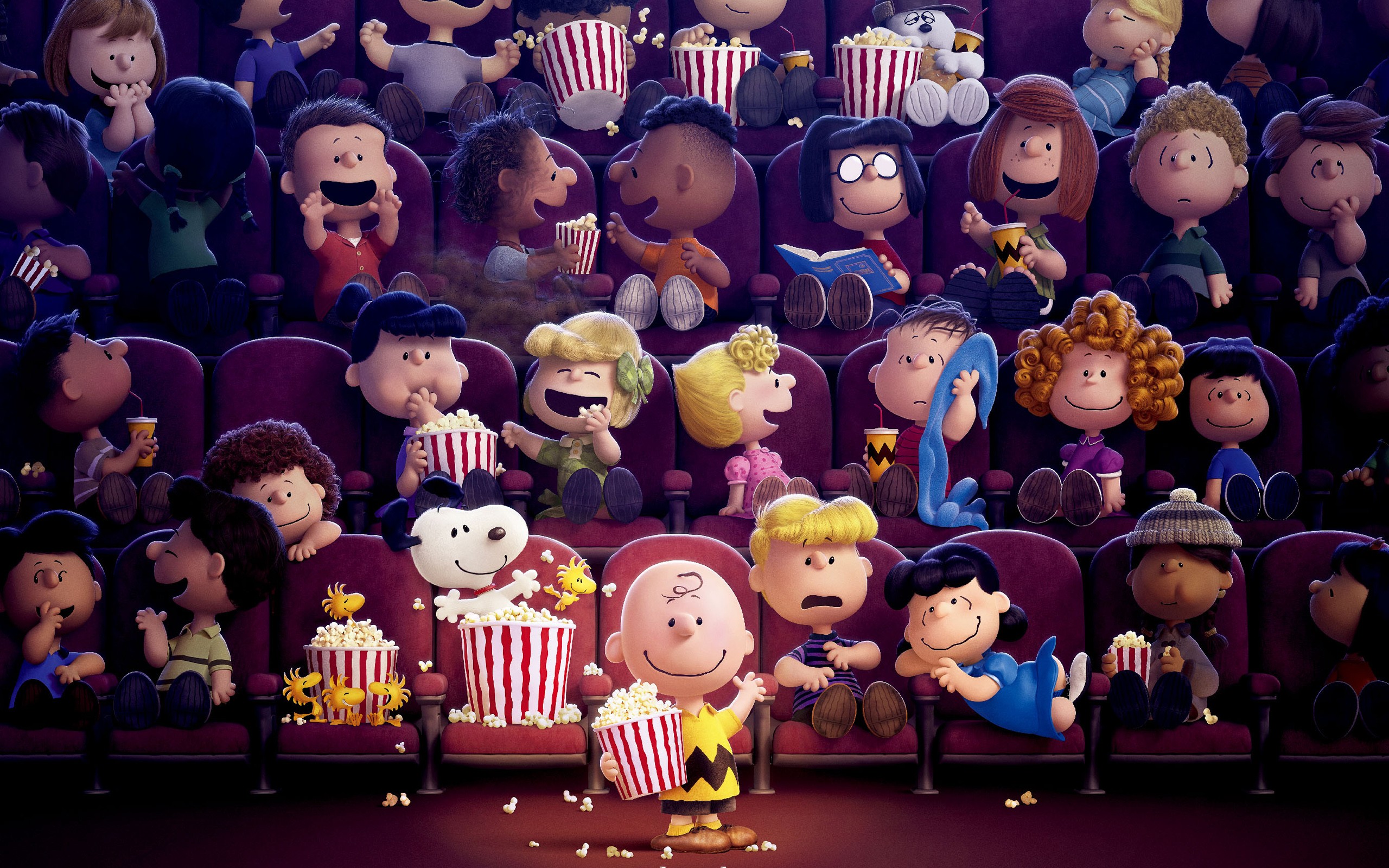 Peanuts Comic Snoopy Charlie Brown Theaters Sally Peanuts Movie 2560x1600