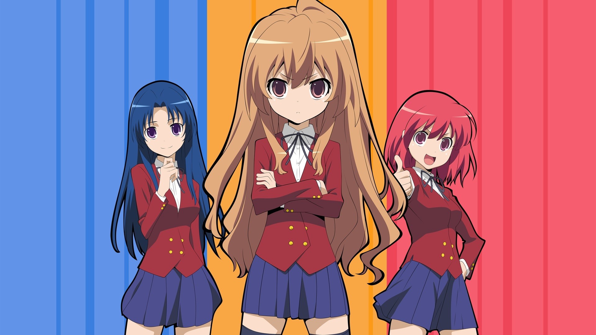 Toradora Anime Anime Girls Aisaka Taiga Kushieda Minori Kawashima Ami 1920x1080