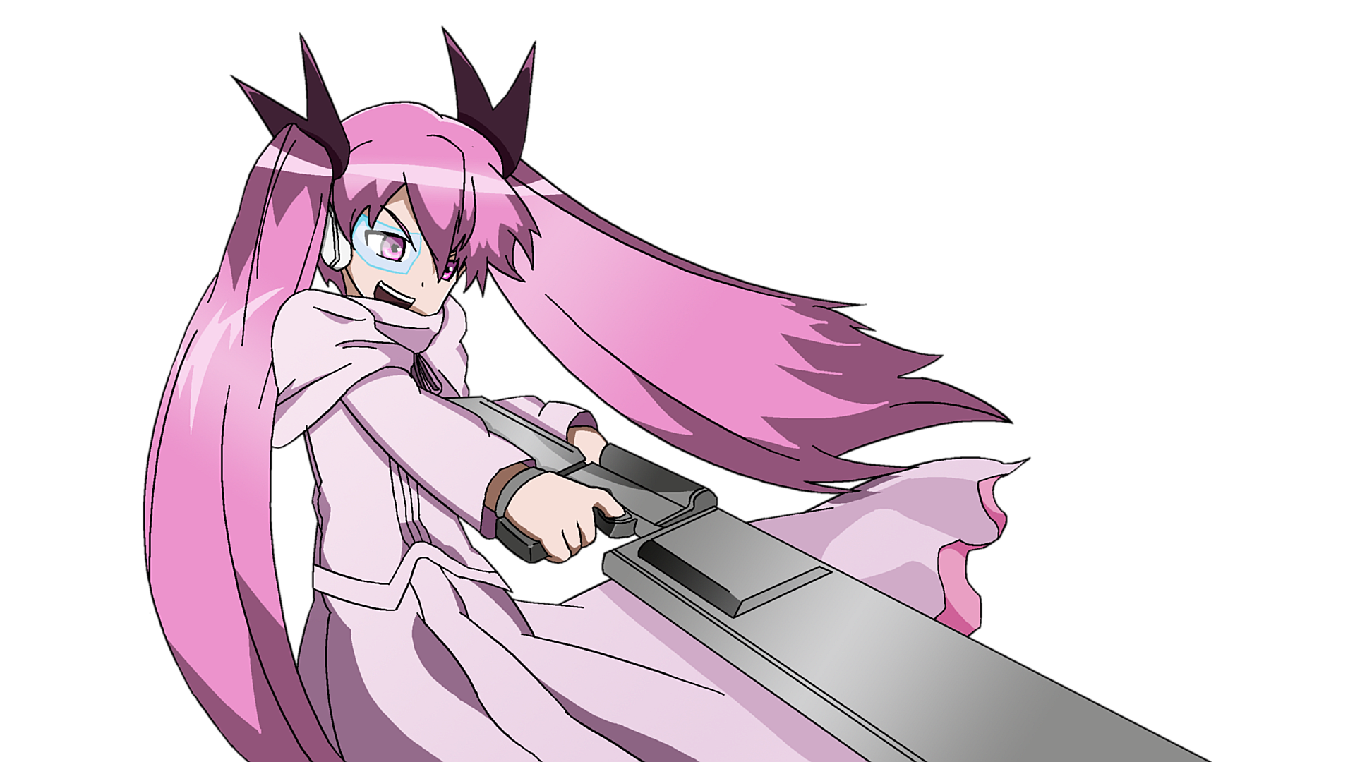 Akame Ga Kill Mine Akame Ga Kill Anime Girls Pink Hair Long Hair Anime Simple Background 1920x1080