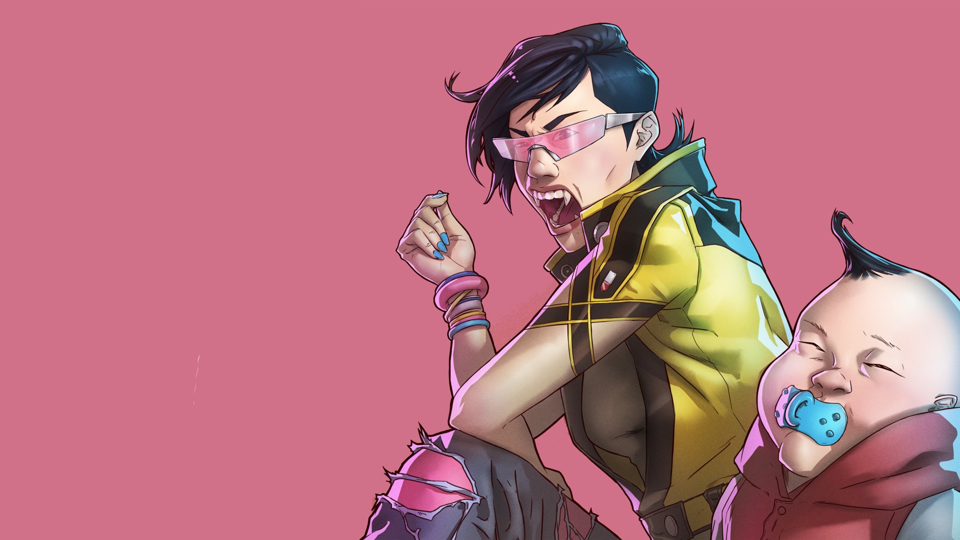 Anime Boys Vampires Jubilee X Men Marvel Comics 1920x1080