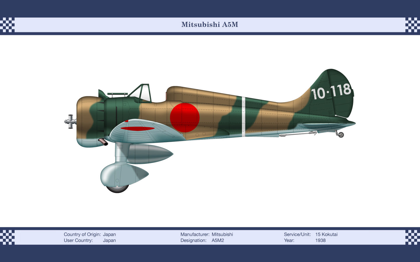 Mitsubishi A5M Aircraft 1440x900