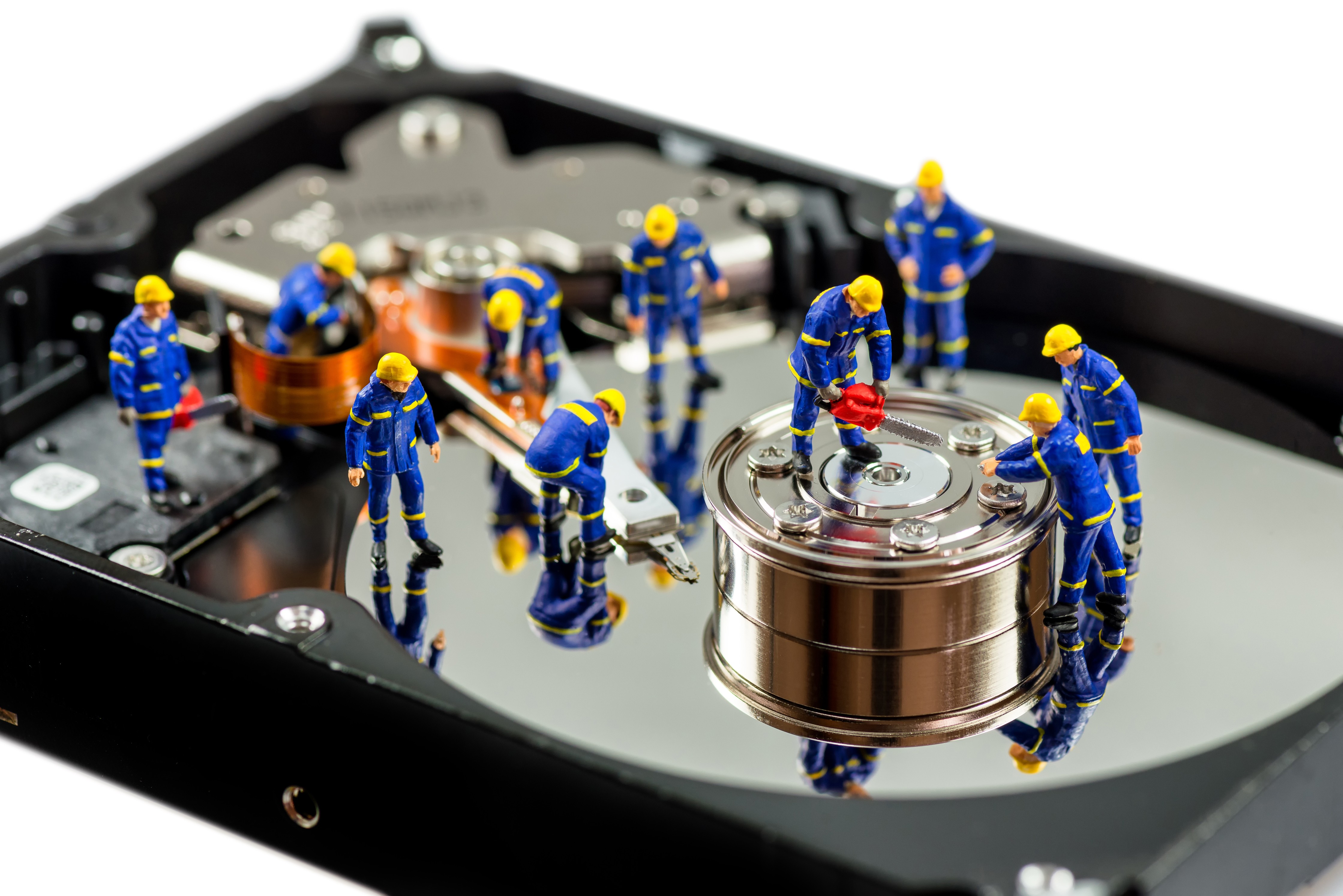 Doll Cleaning Hard Drives PCB Humor 4477x2988