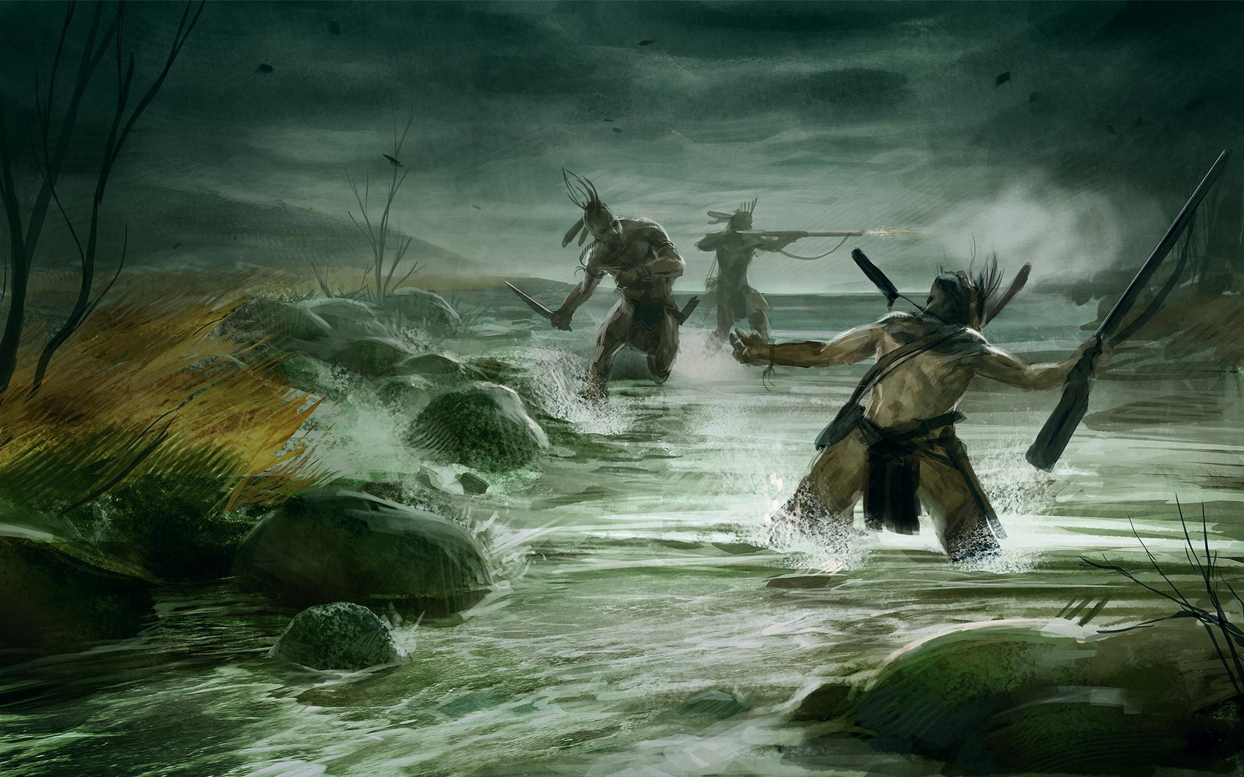 Video Games Warrior River Empire Total War 2560x1600