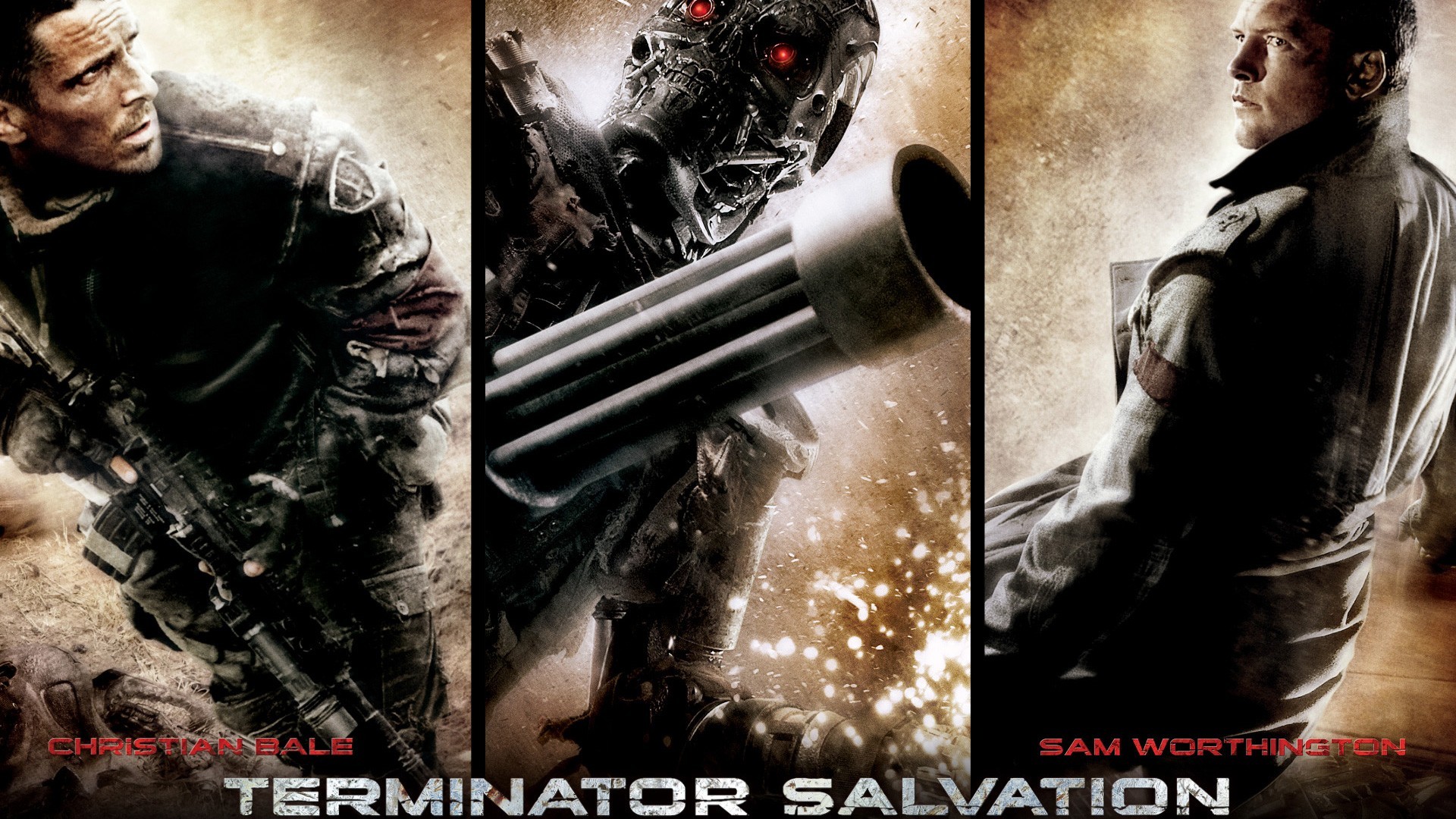 Movies Terminator Terminator Salvation Collage Robot Movie Poster 1920x1080