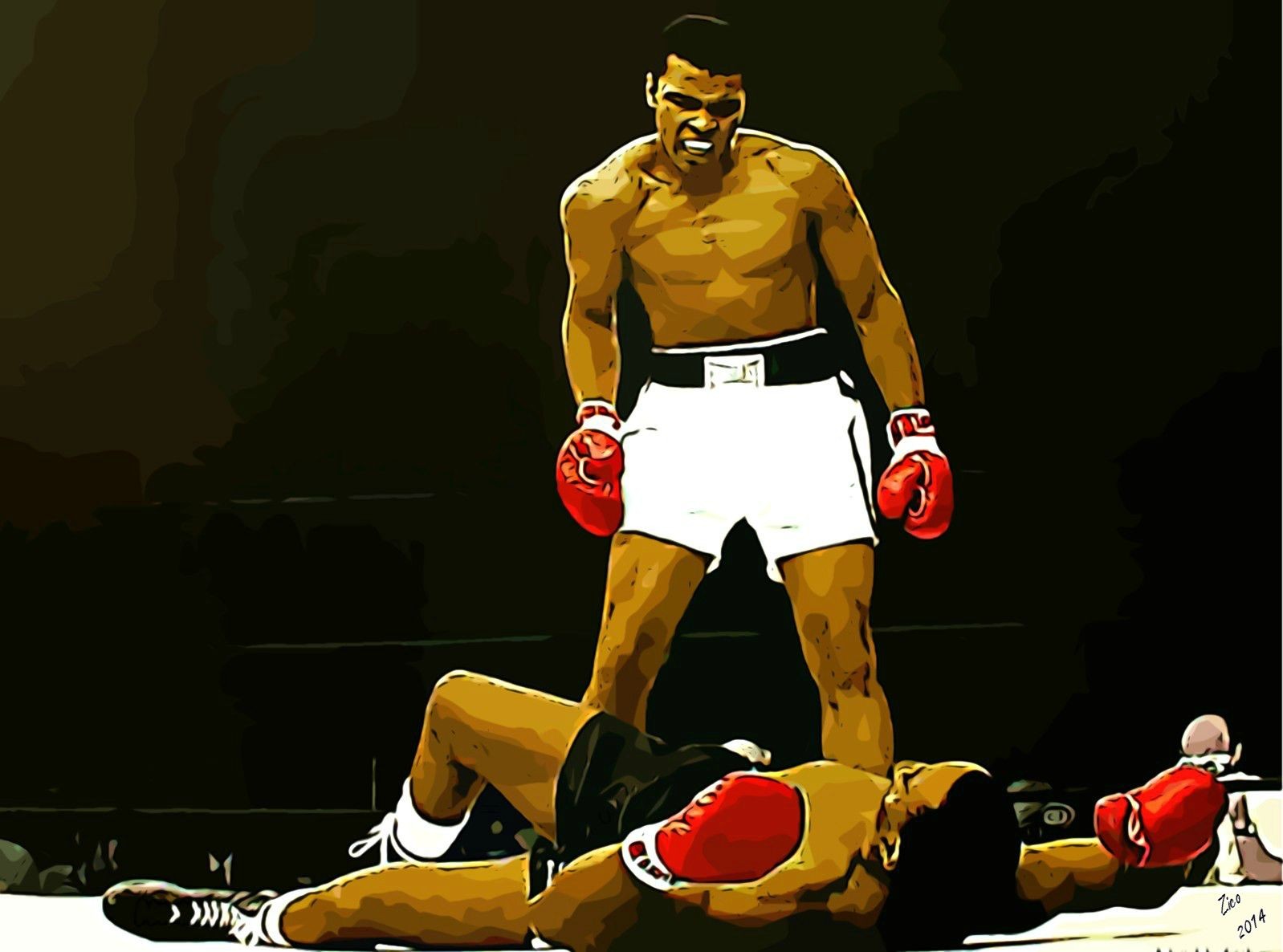 Digital Art Boxing Sports Men Hero Muhammad Ali Celebrity 1598x1186