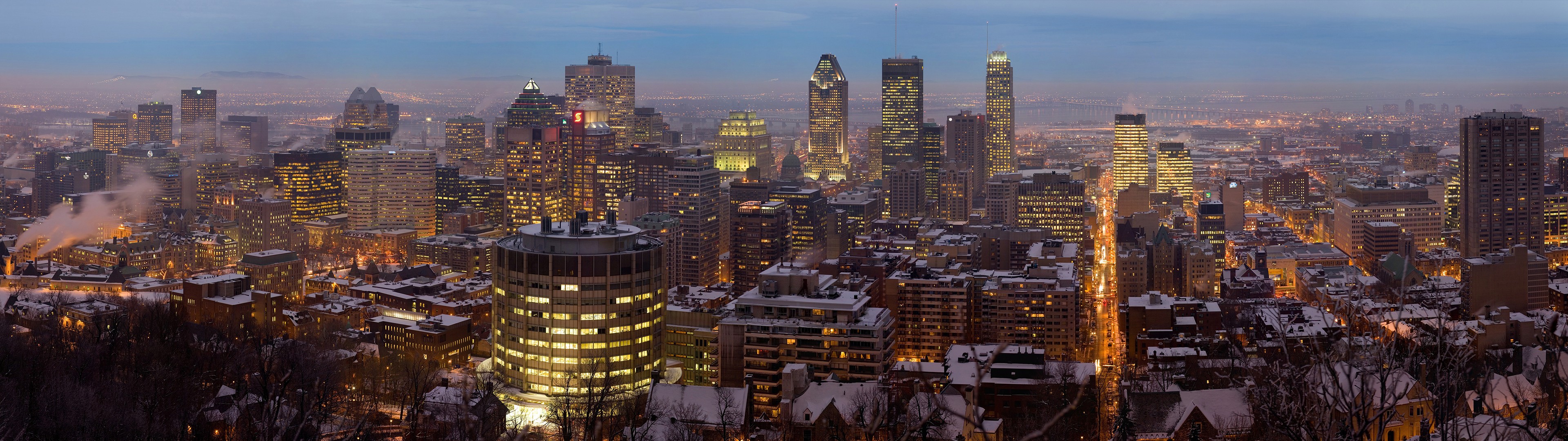 Cityscape Montreal Quebec Canada 3840x1080