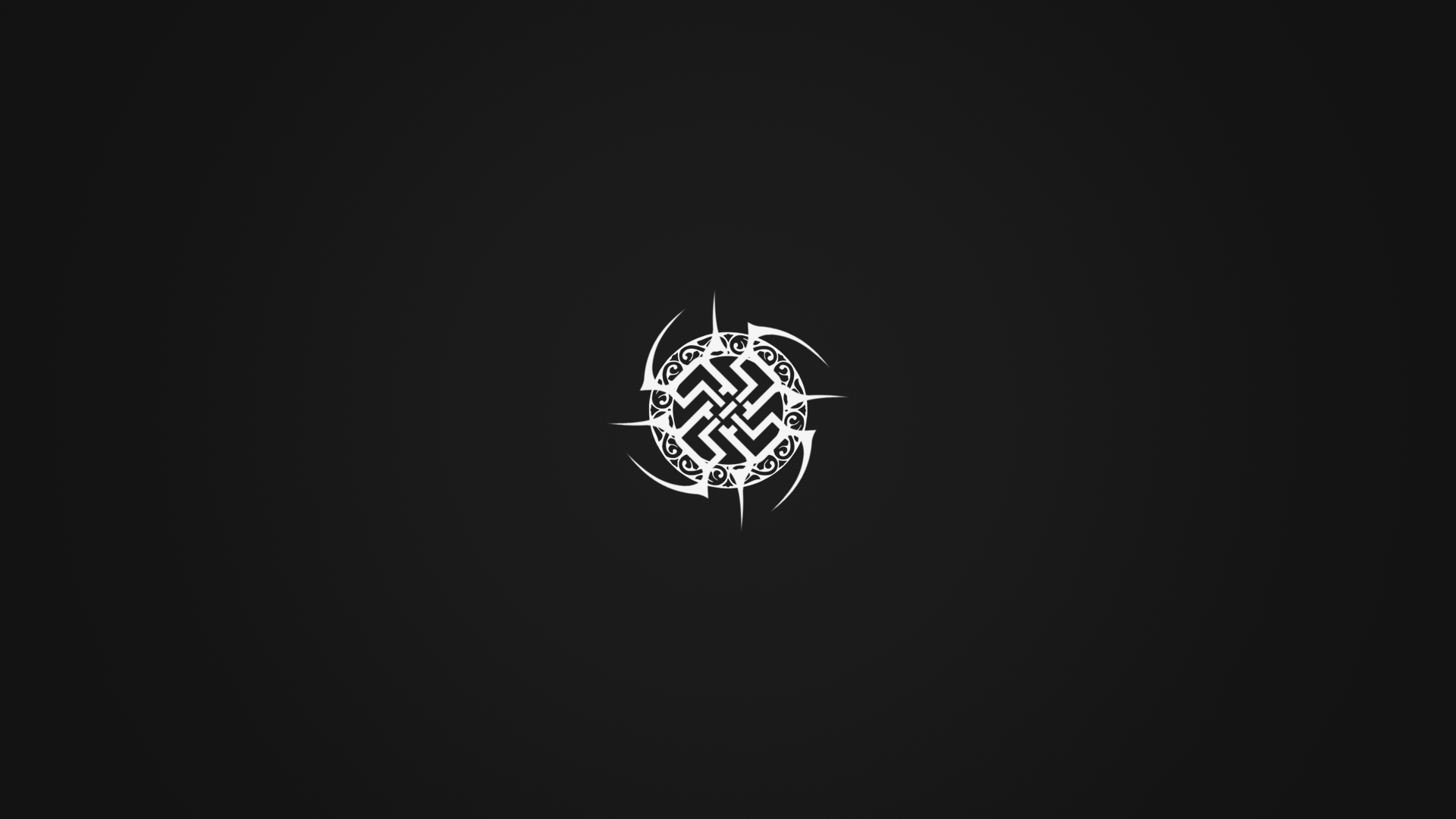 Abstract Tribal Minimalism Logo Swastika 1920x1080