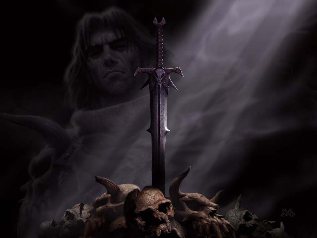 Sword Revenant Fantasy Art Skull 1024x768