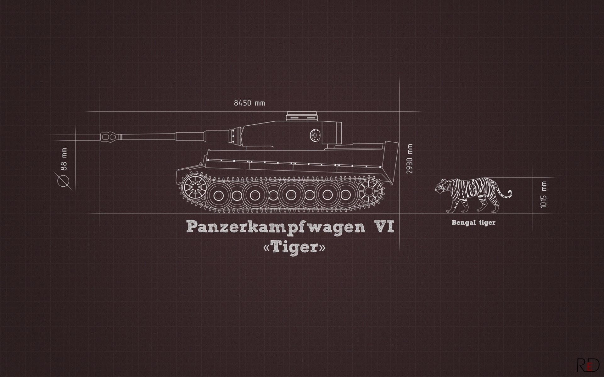 Military Blueprints Tiger I Brown Humor Tiger Tank 1920x1200