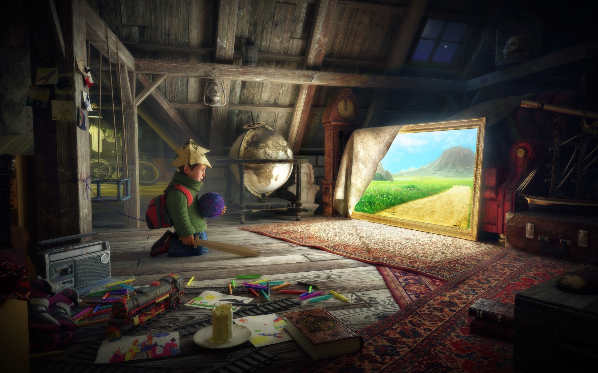 Attics Children Fantasy Art 1920x1200