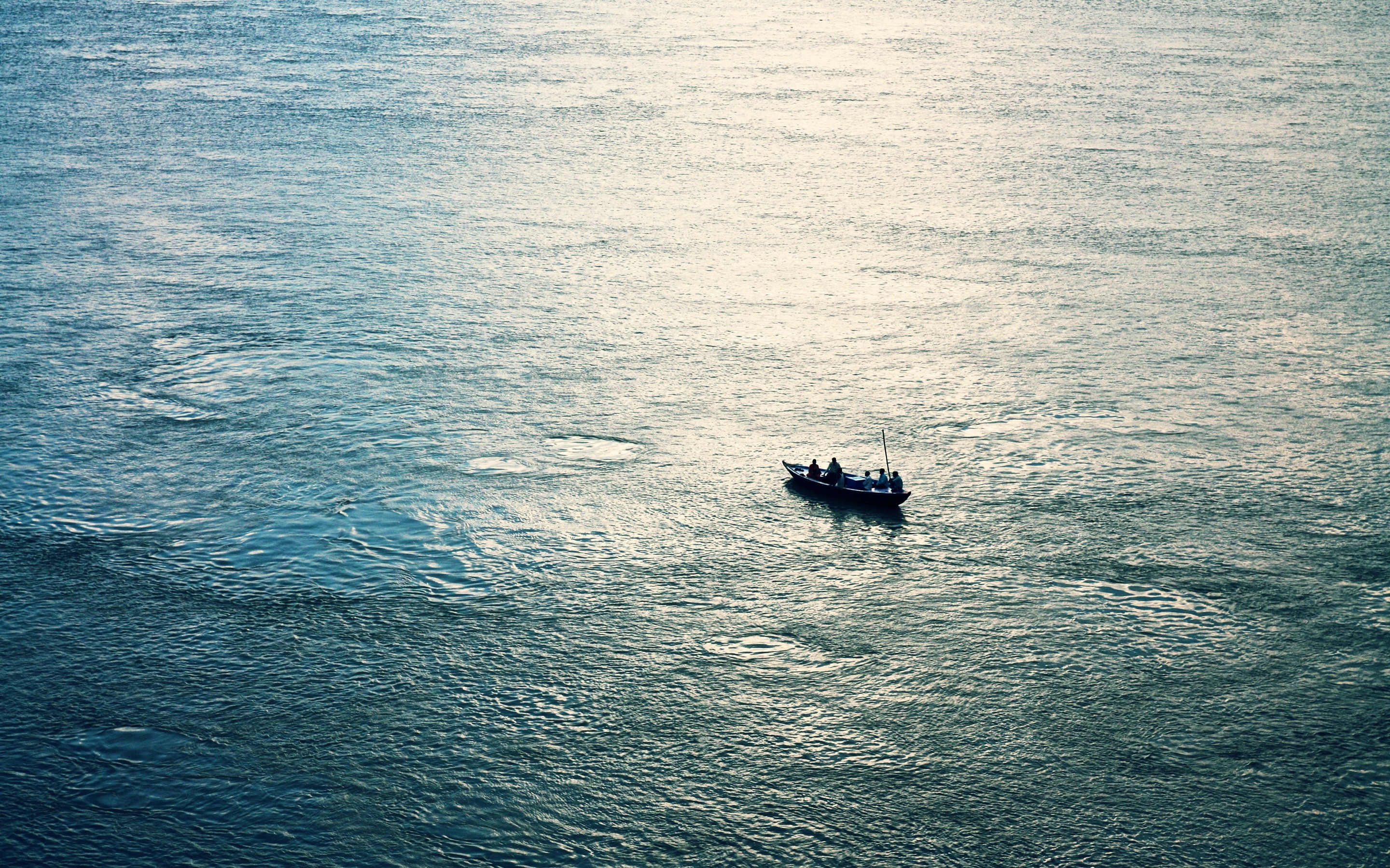 Photography Boat Sea Fisherman Rowboat 2880x1800