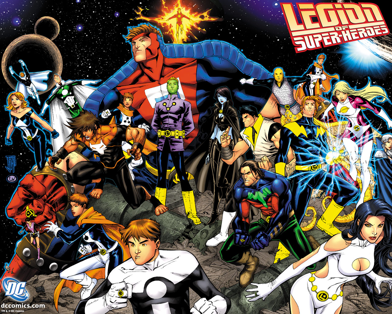 Legion Of Super Heroes DC Comics Reep Daggle Sun Boy Colossal Boy Timber Wolf DC Comics Lightning La 1280x1024