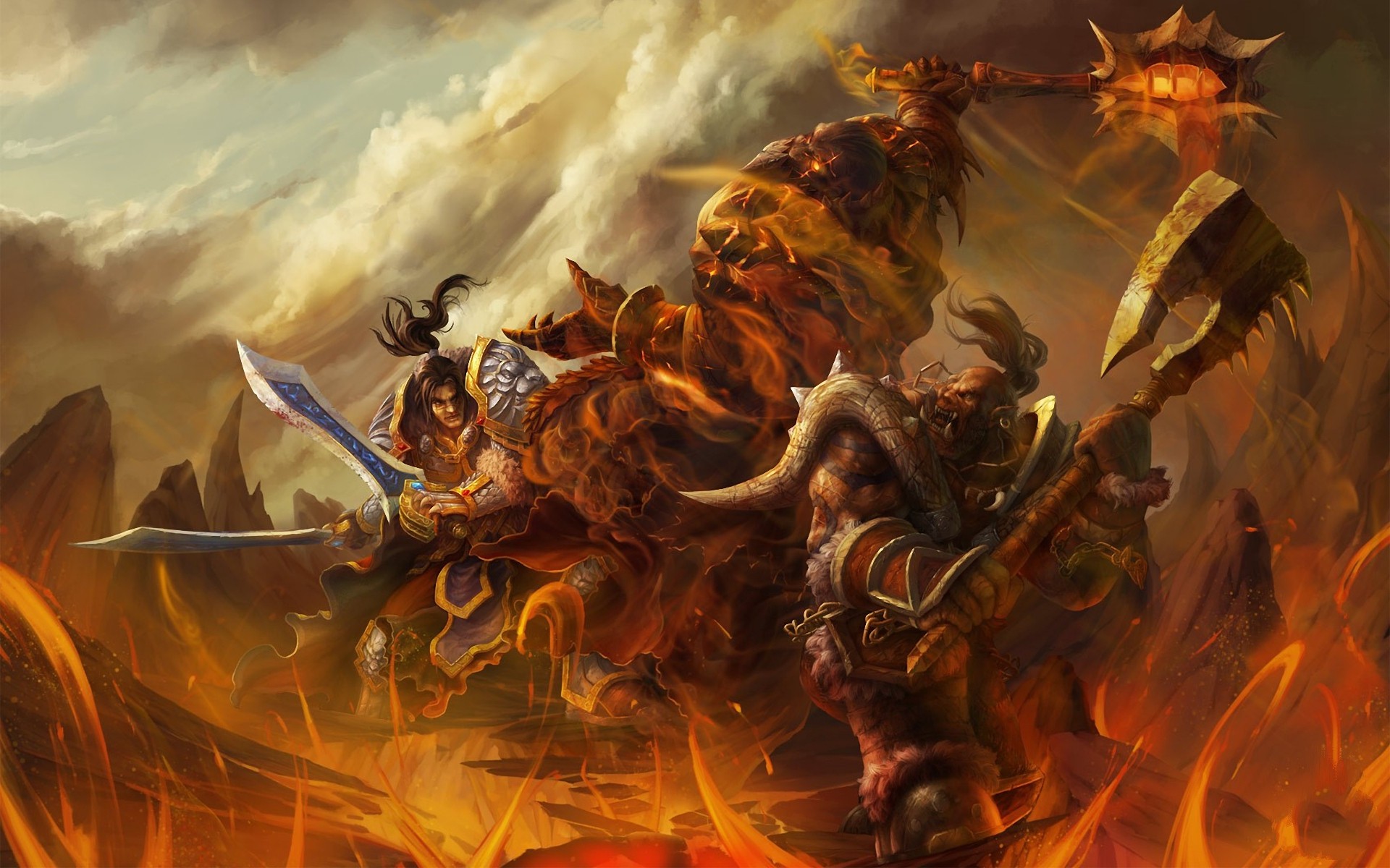Warcraft Deathwing Garrosh Hellscream King Varian Wrynn Video Games World Of Warcraft 1920x1200