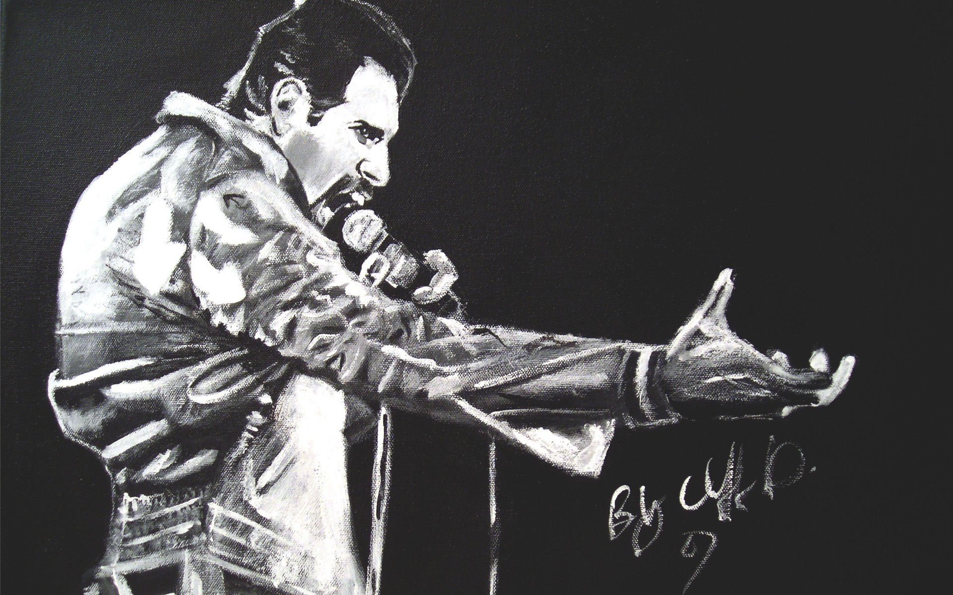 Freddie Mercury Queen Celebrity Men Singer Artwork 1920x1200