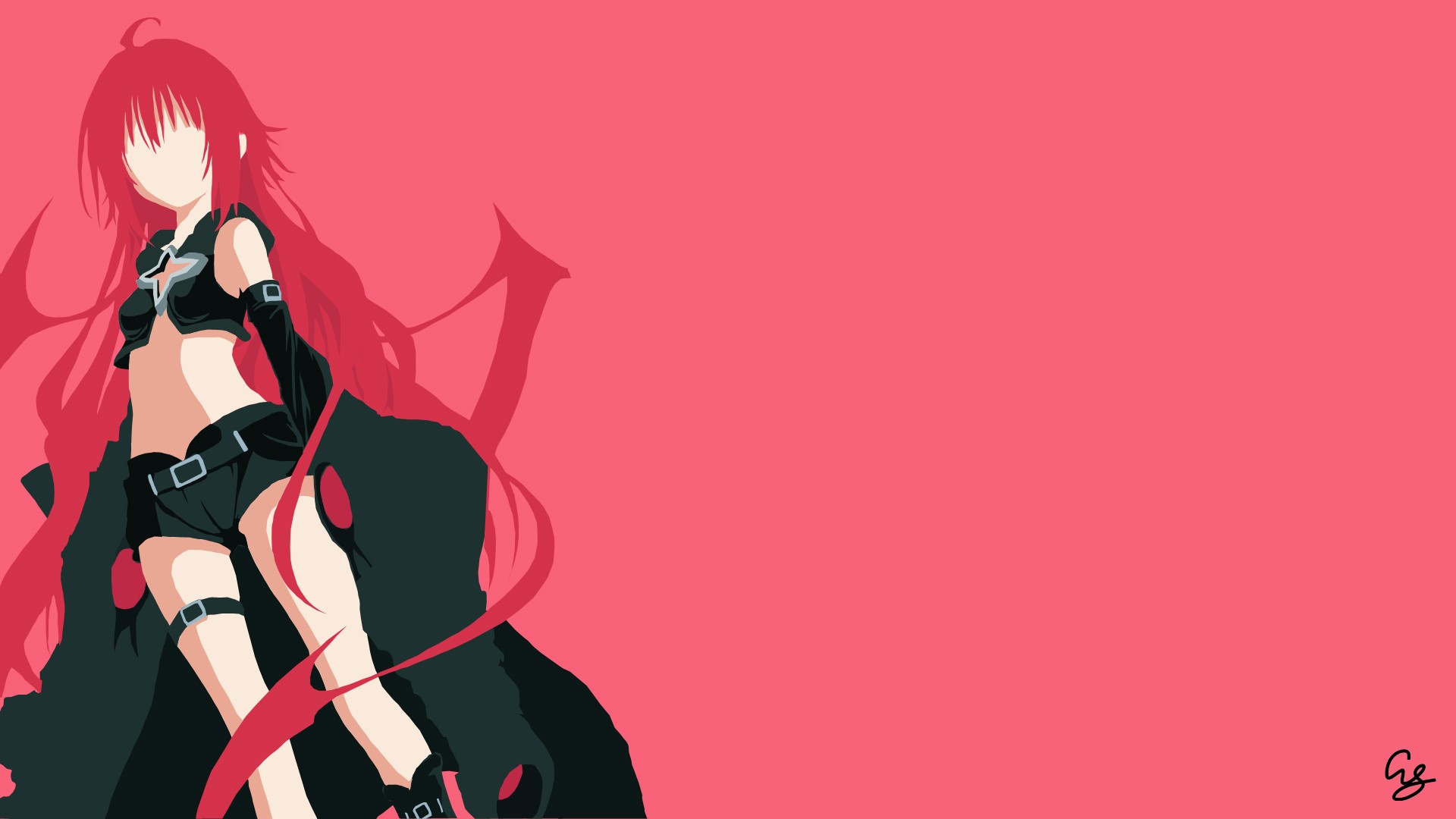 Anime Anime Girls To Love Ru To Love Ru Darkness Kurosaki Mea Red Background Redhead 1920x1080