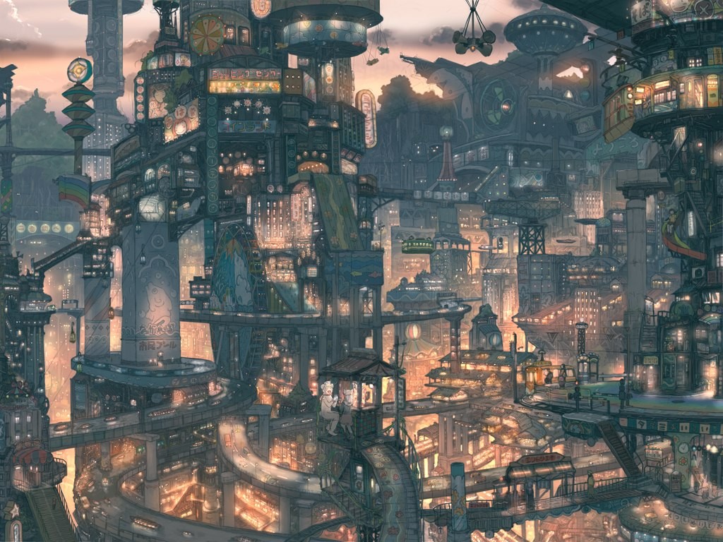 Imperial Boy Fantasy City Cityscape 1024x768