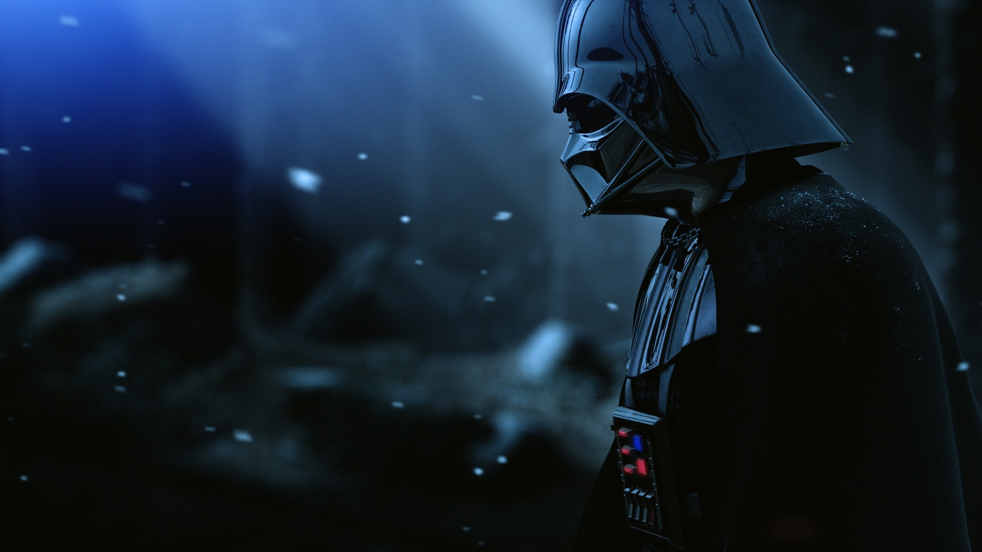 Anime Darth Vader Villain Evil Armor Movies Star Wars Blurred Digital Art Sith Star Wars Villains 1920x1080