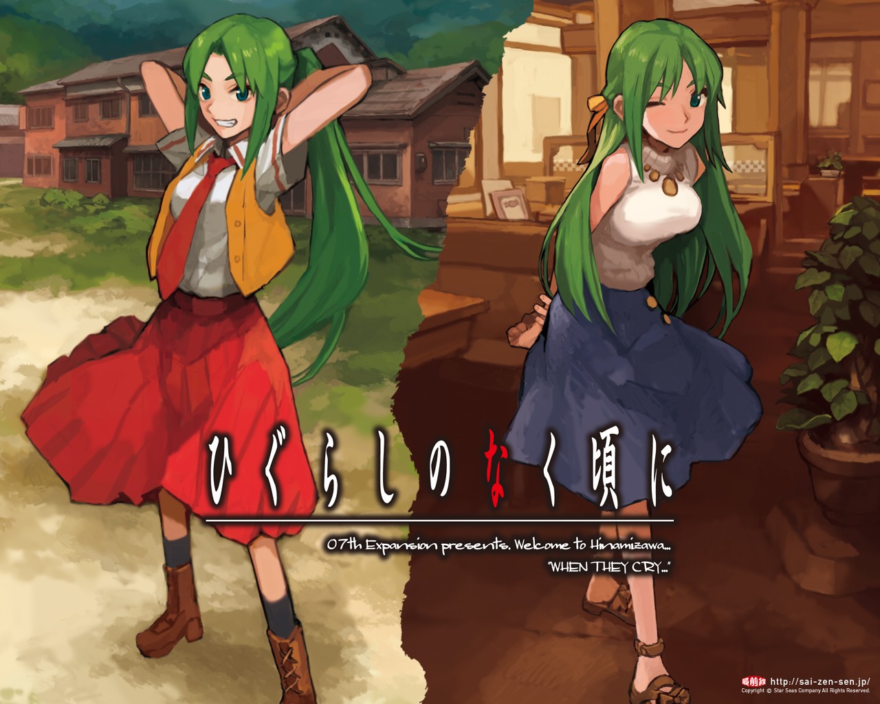 Higurashi No Naku Koro Ni Anime Girls Sonozaki Mion Sonozaki Shion 1280x1024