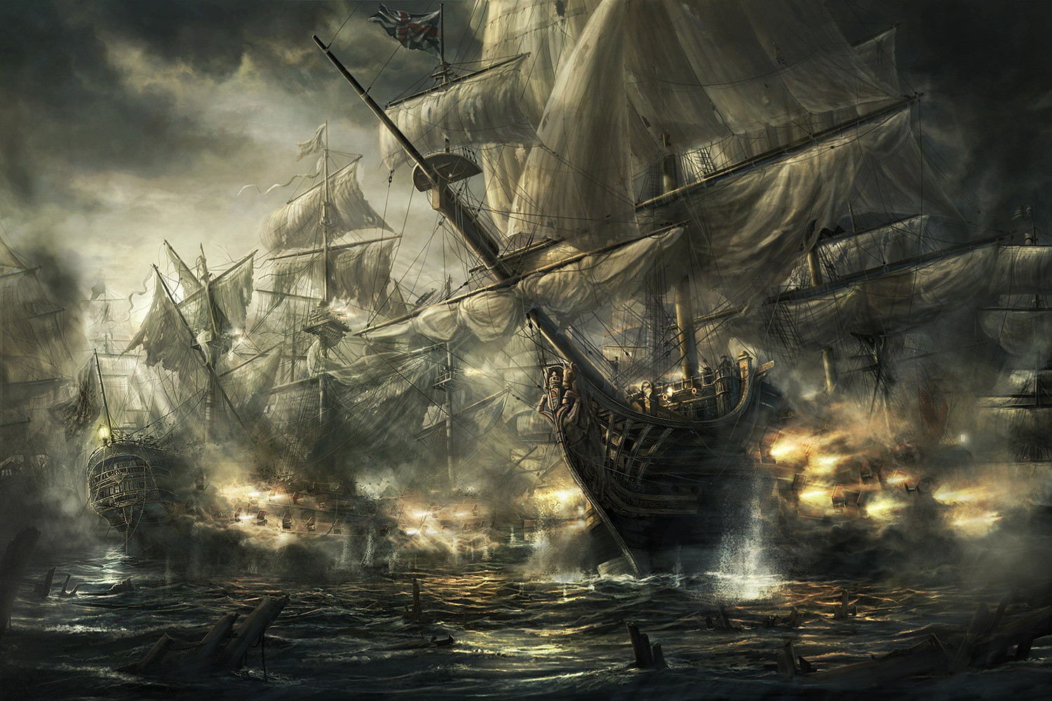 Sea Ship War Artwork Empire Total War 1500x999