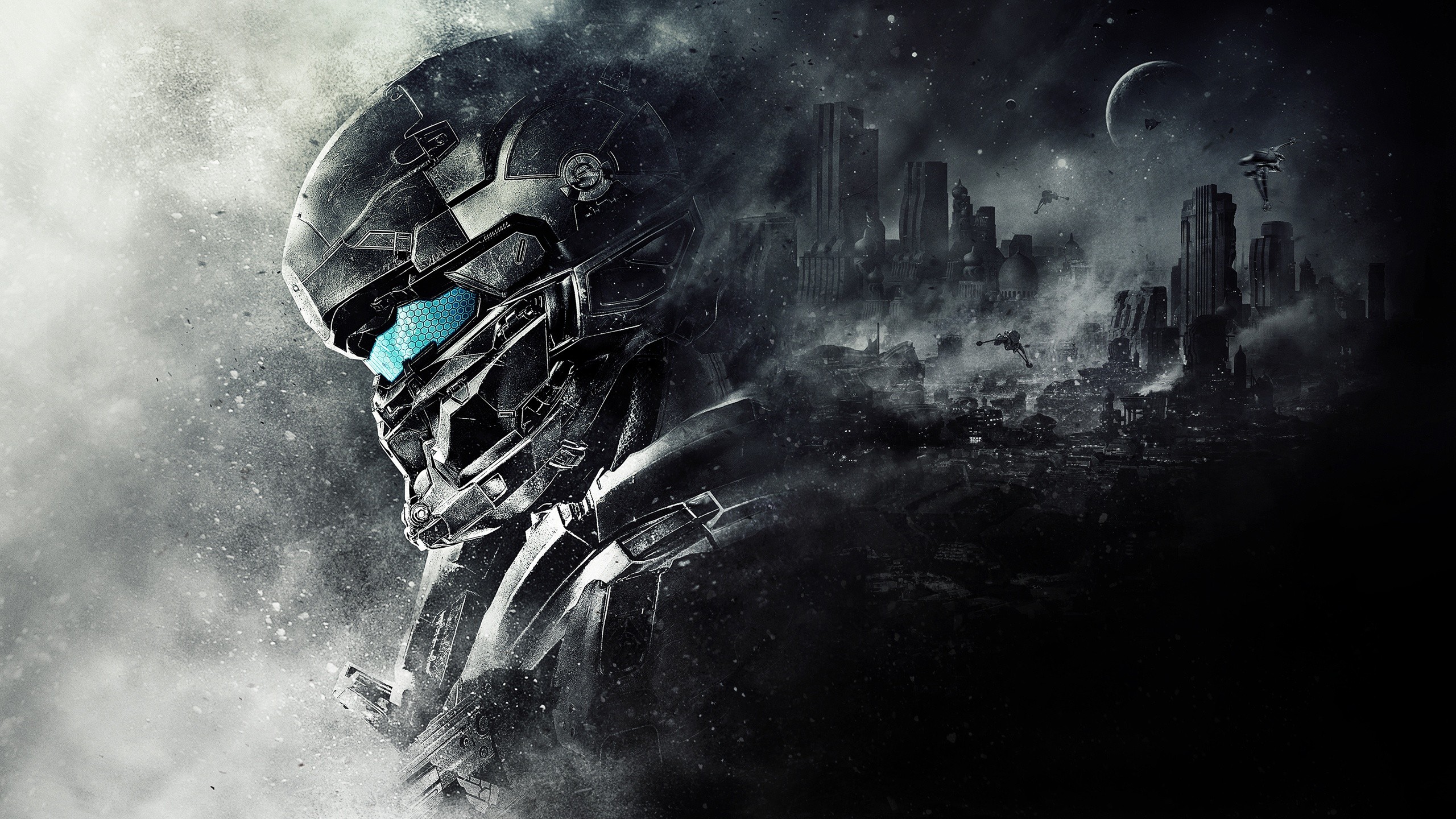 Halo 5 Master Chief Halo 343 Industries Video Games Concept Art Science Fiction Space Spaceship Armo 2560x1440