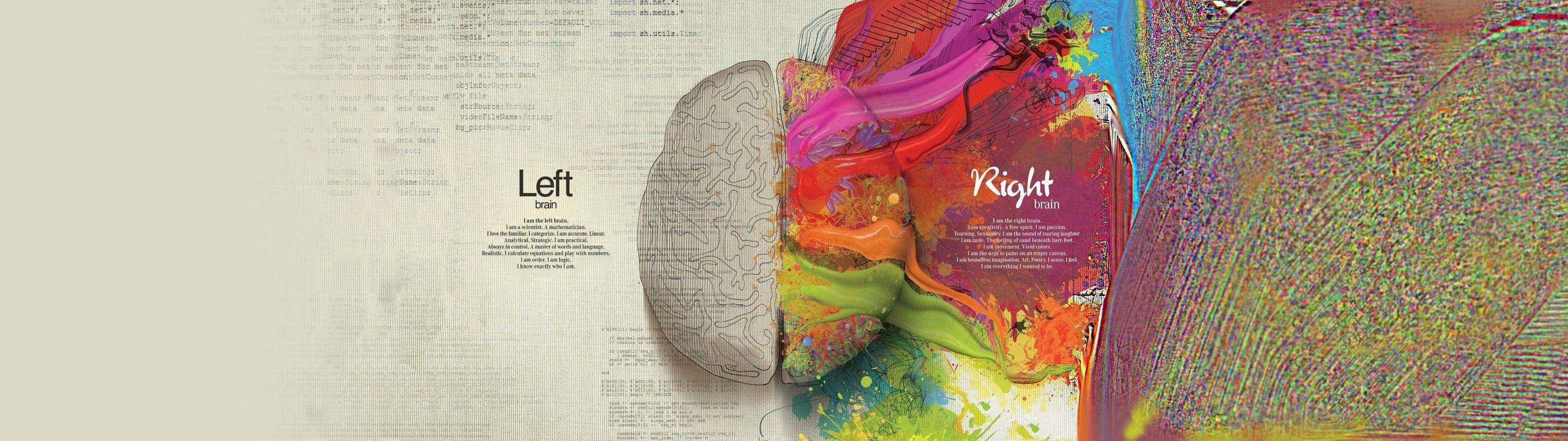 Brain Creativity Splitting Colorful Mathematics Paint Splatter Quote Infographics 3149x886