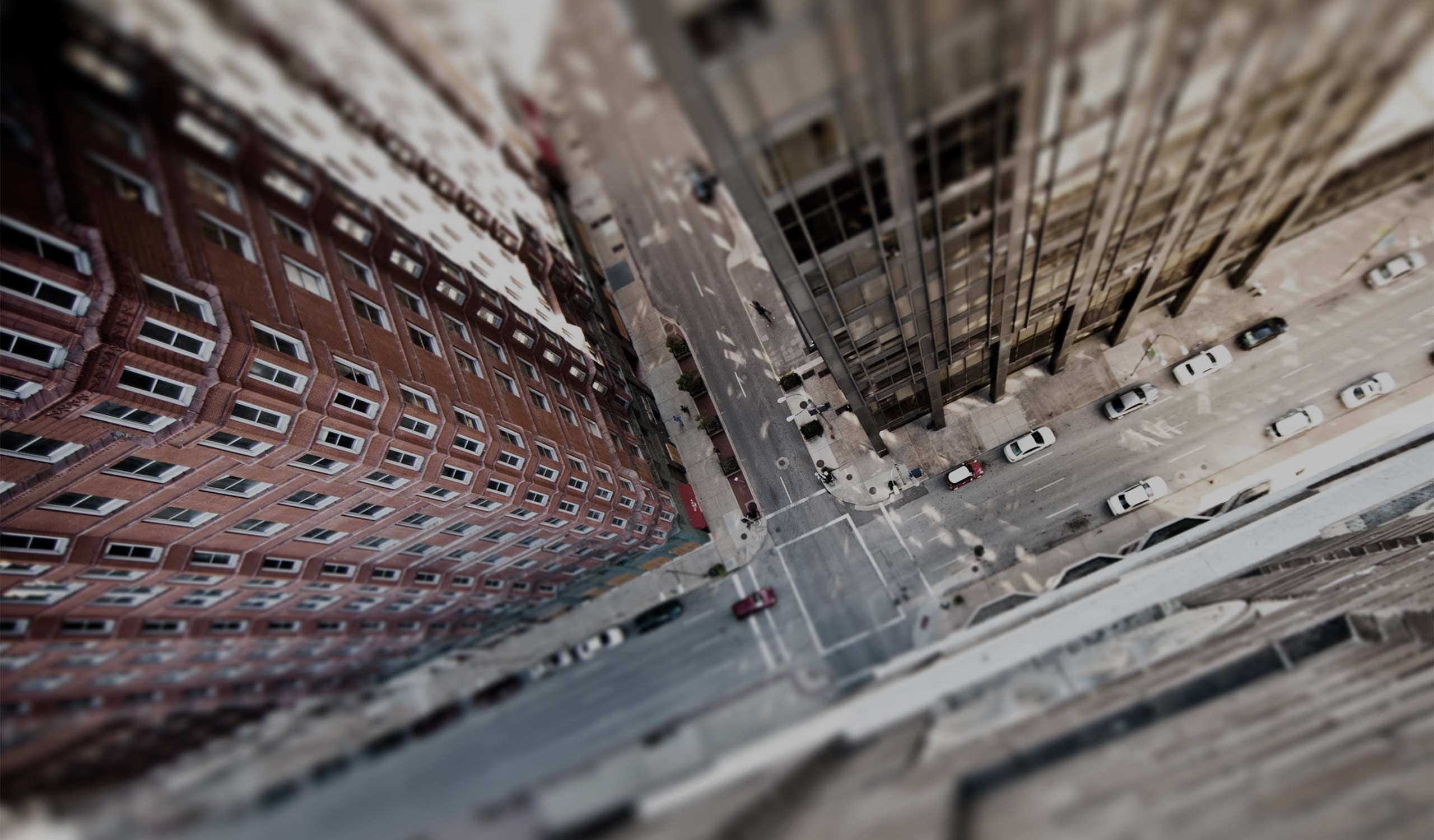 Tilt Shift Birds Eye View Road Street City Urban Building Architecture Car Heights Aerial View 2560x1500
