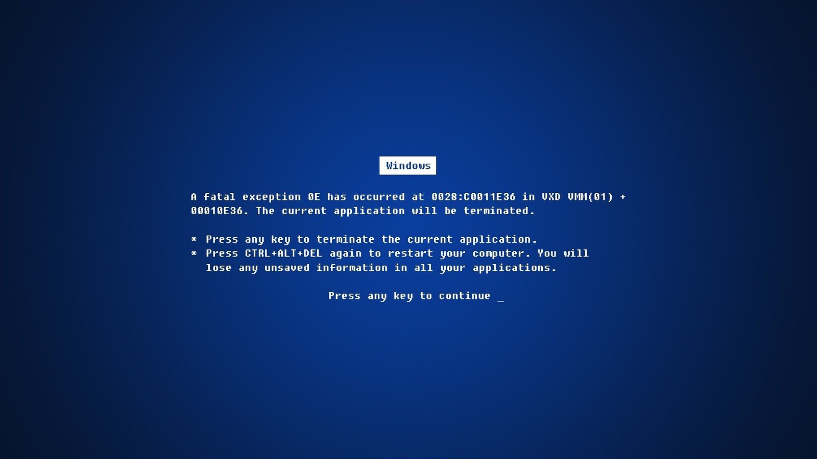 Blue Screen Of Death Text Computer Windows Errors Windows Technology Blue 1600x900