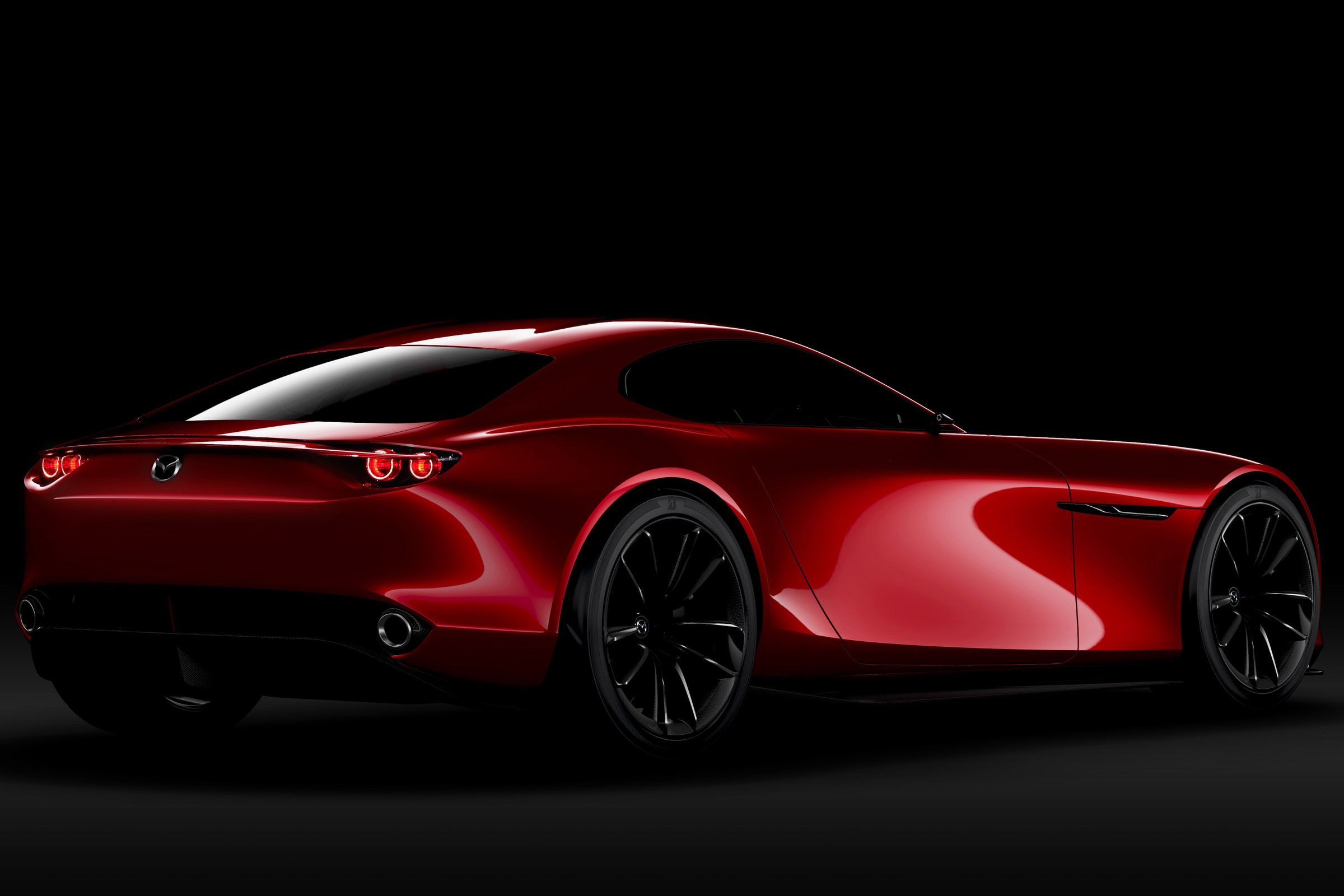 Vehicle Car Concept Cars Roadster Mazda Japanese Mazda RX Vision Digital Art Render Black Background 2400x1600