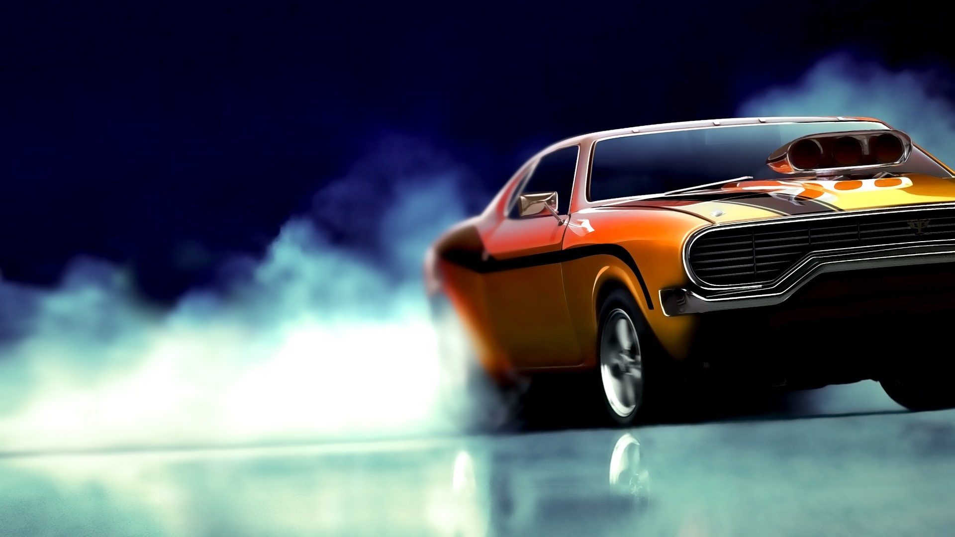 EA Burnout Paradise Car Cyan Orange 1920x1080