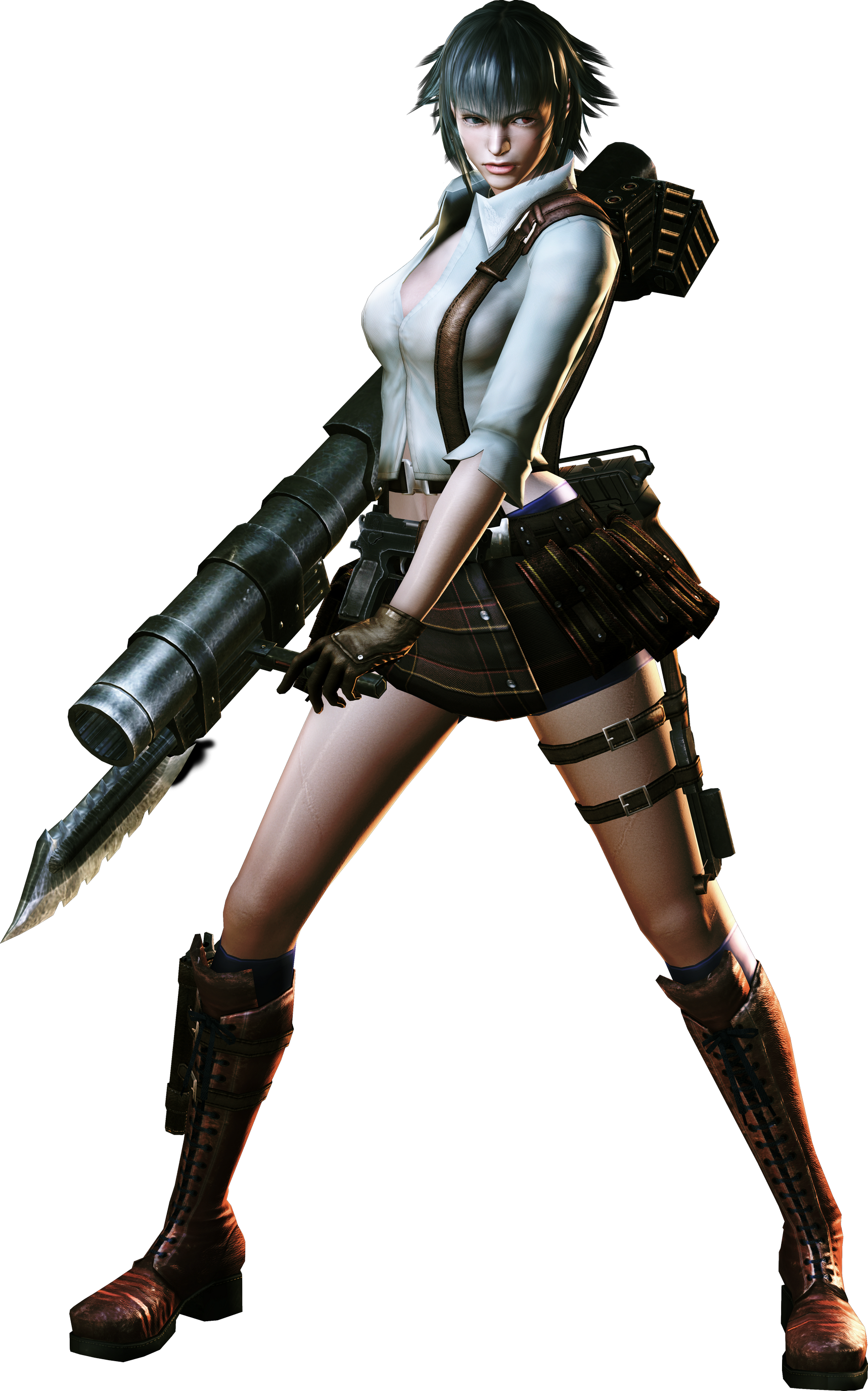 Devil May Cry Lady Devil May Cry Weapon Render Video Games Simple Background 1717x2750