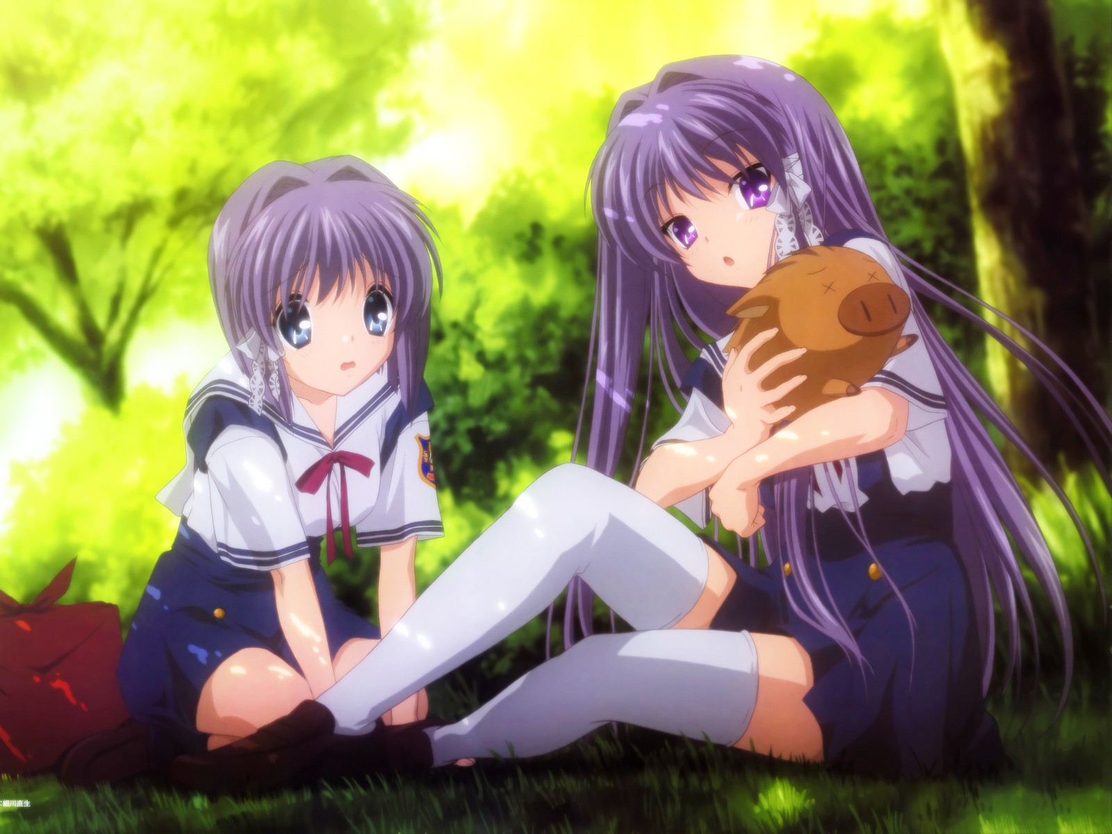 Anime Fujibayashi Kyou Fujibayashi Ryou Anime Girls Clannad 1600x1200