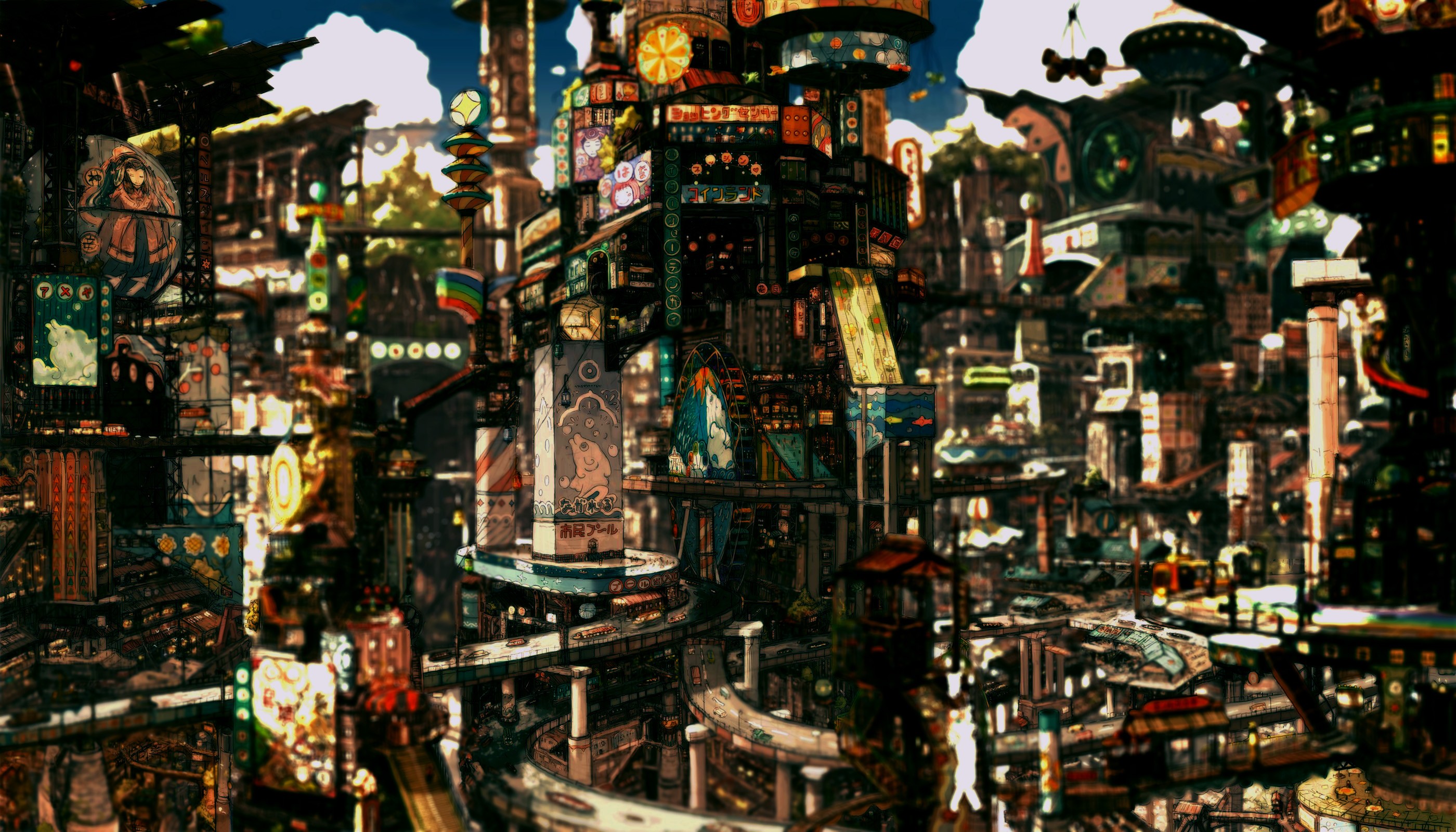 Imperial Boy Anime Cityscape Digital Art 2800x1600