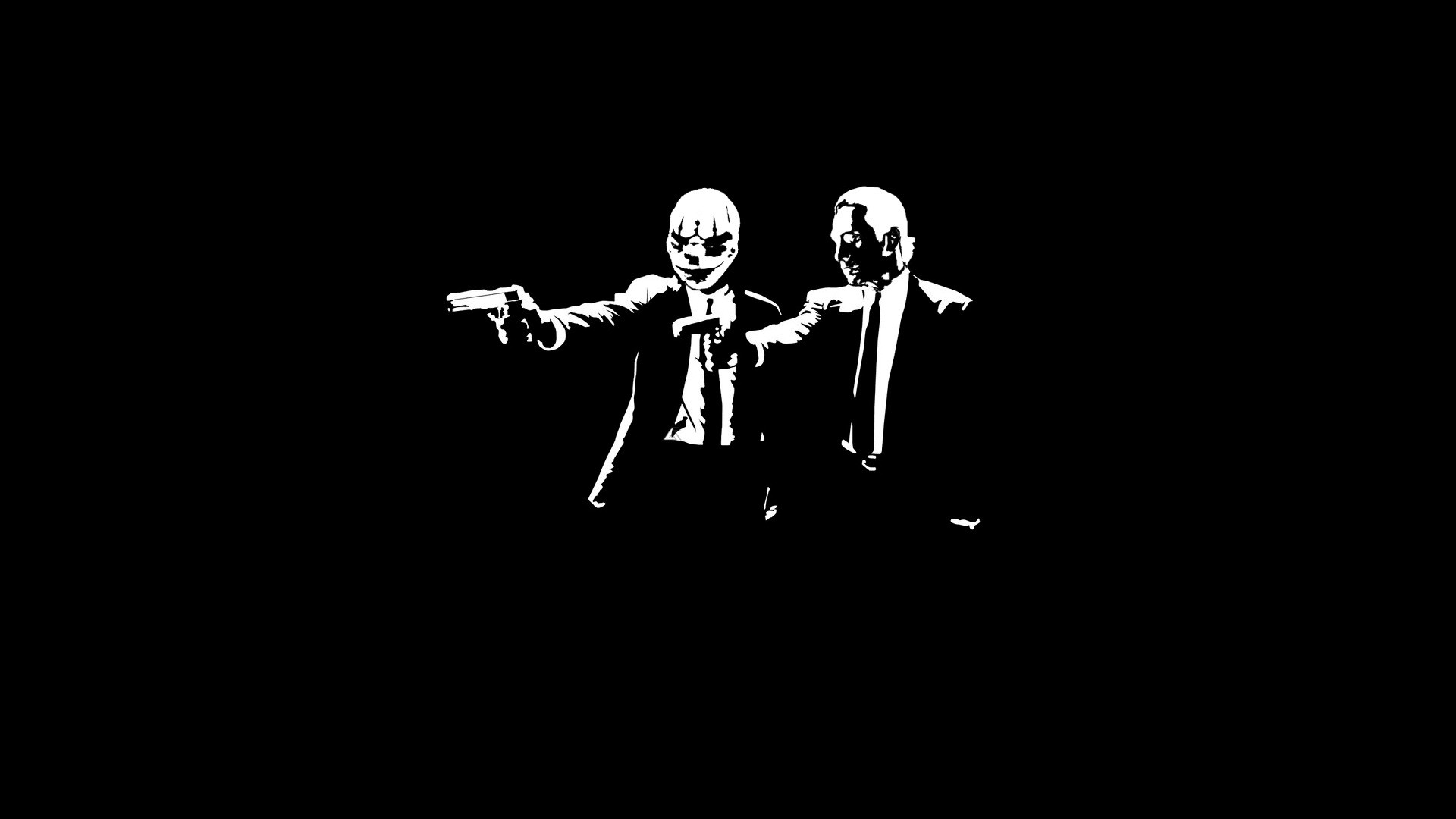 Minimalism Movies Simple Monochrome Payday The Heist 1920x1080